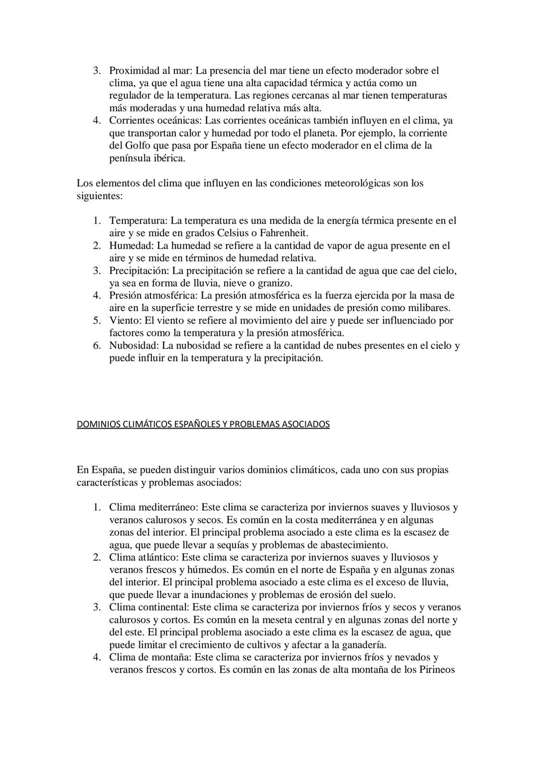 EL CLIMA Y LA VEGETACIÓN ASOCIADA
En España, el clima varía desde mediterráneo en la costa hasta continental en el interior
y alpino en las