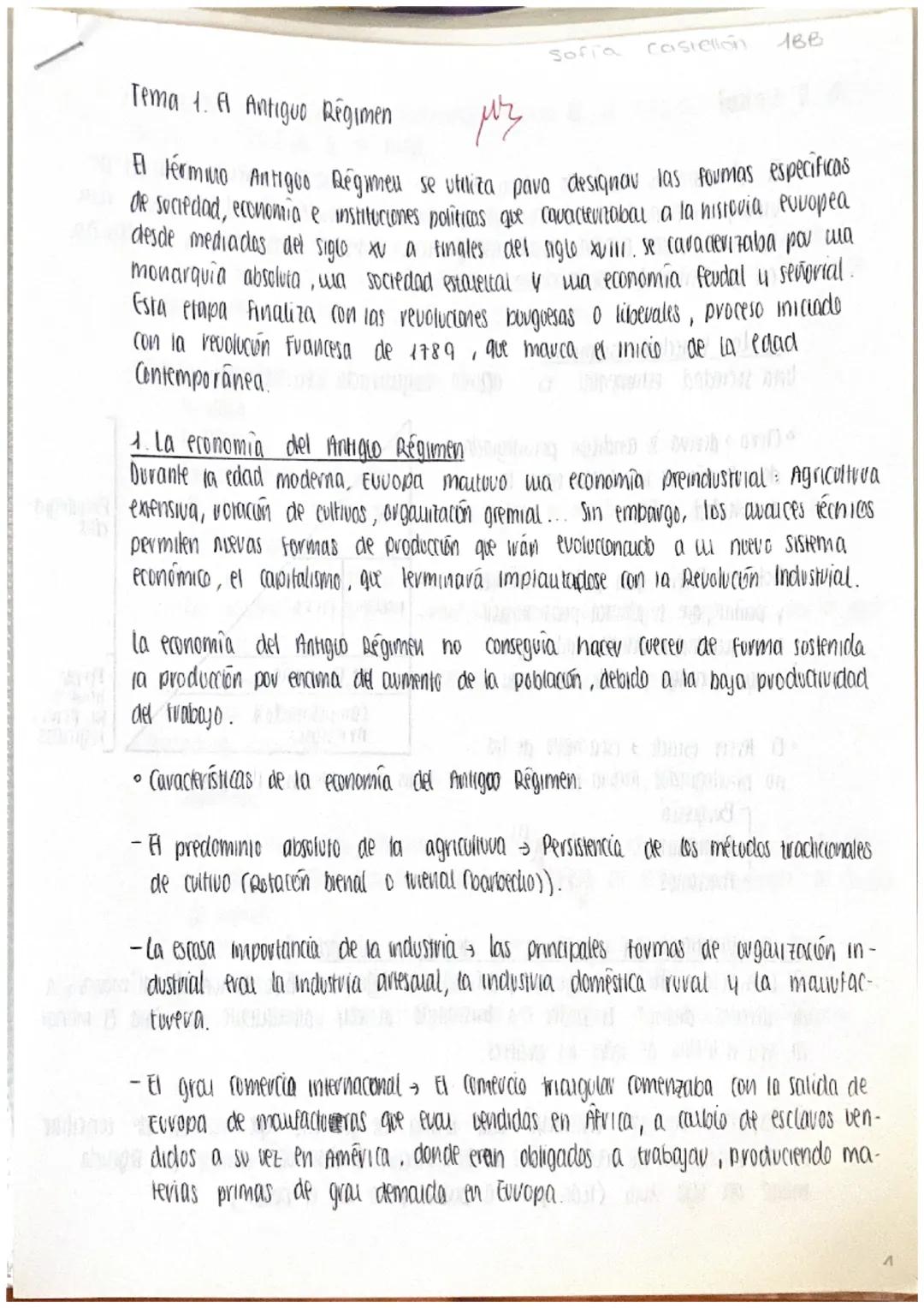 el antiguo régimen resumido