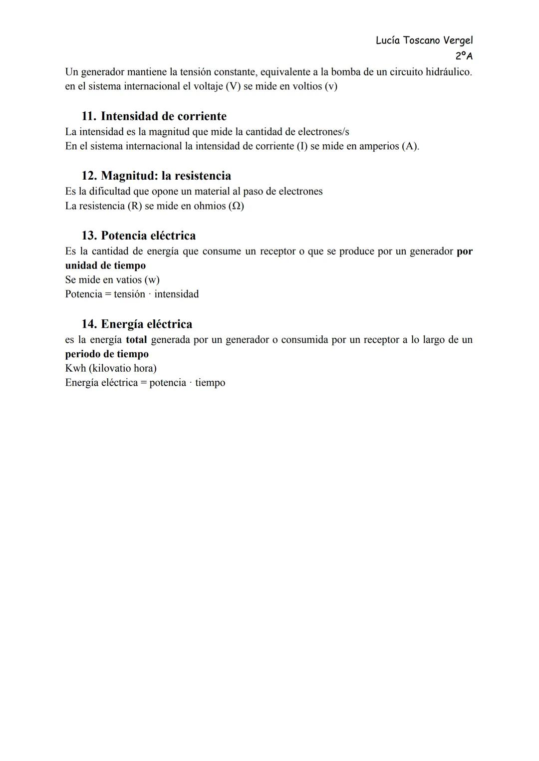 Lucía Toscano Vergel
2°A
>>> La electricidad <<<
1. La materia y el átomo
La materia está formada por átomos, y estos a su vez por tres
t