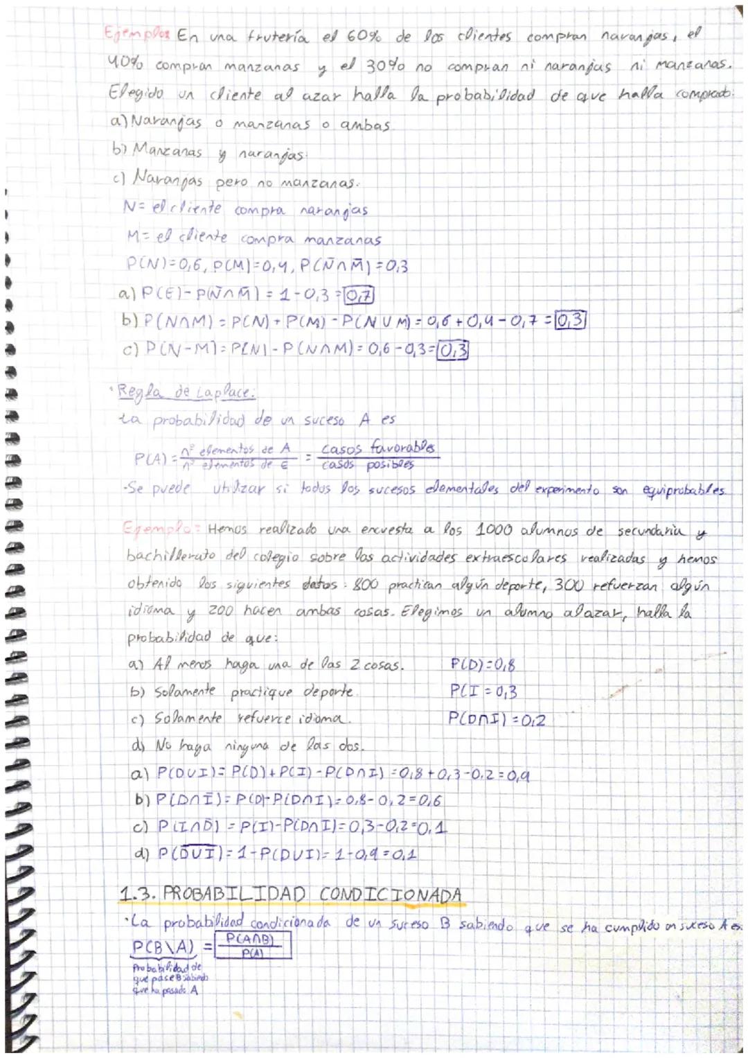 BLOQUE & PROBABILIDAD
de
de
by ESTADÍSTICA
PROBABILIDAD
DISTRIBUCIONES DE PROBABILIDAD
1. PROBABILIDAD
·1.1 Espacio muestral
1.2. Definición