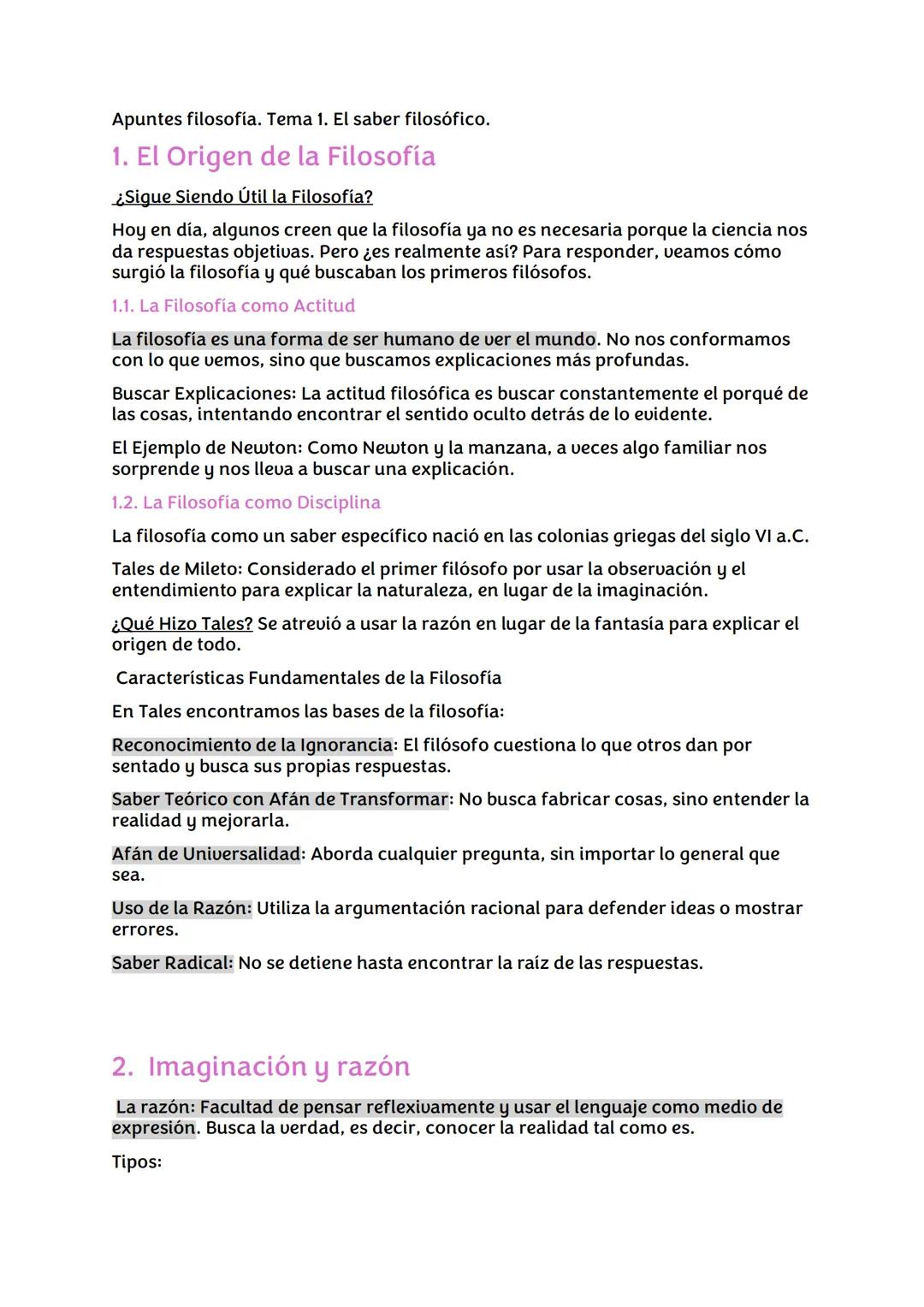 Apuntes Filosofía- El saber filosofíco