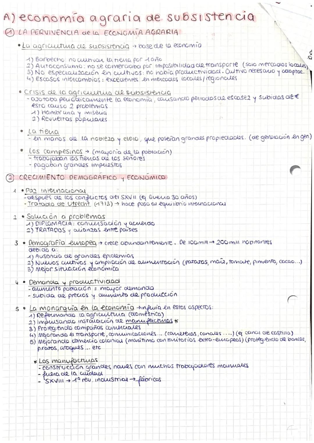 A) economía agraria de subsistencia
LA PERVIVENCIA de la ECONOMIA AGRARIA
•La agricultura de subsistencia base de la economía
1) Barbecho: n