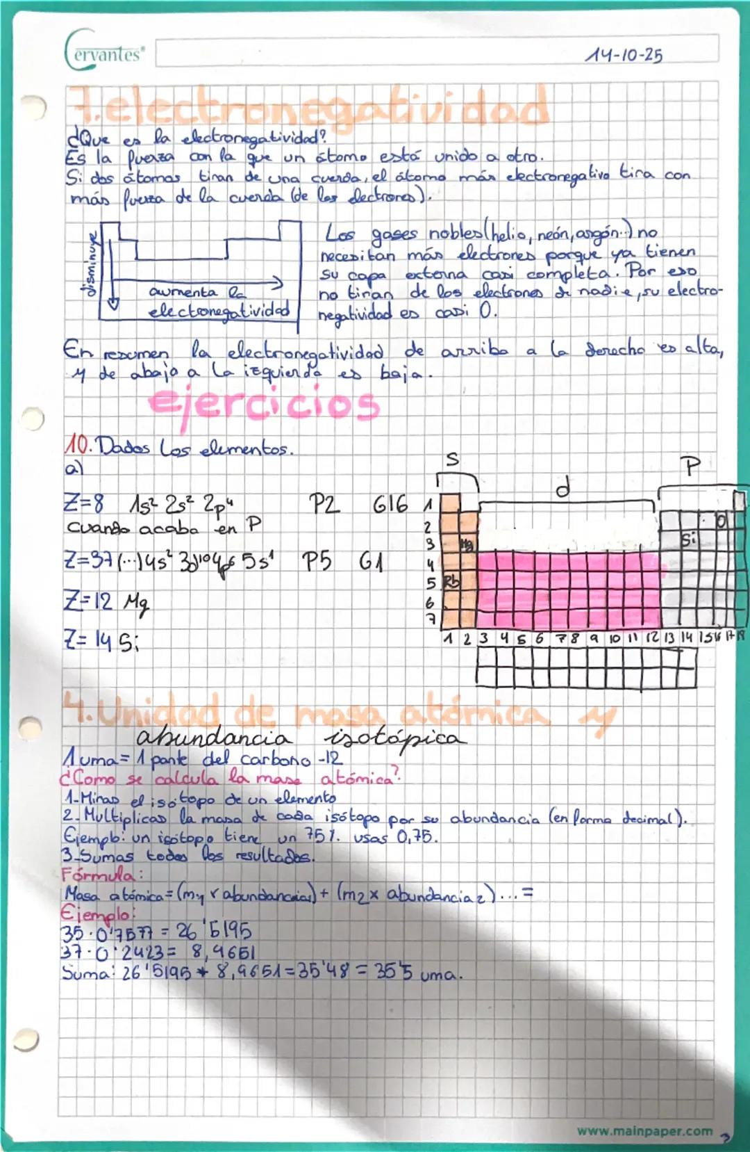 Cervantes
# TEMA 1 ESTRUCTURA DEL
## átomo
Átomo neutro $\oplus = \ominus$
gana e $\rightarrow$ Cargado negativamente (anión)
Pierde e $\r