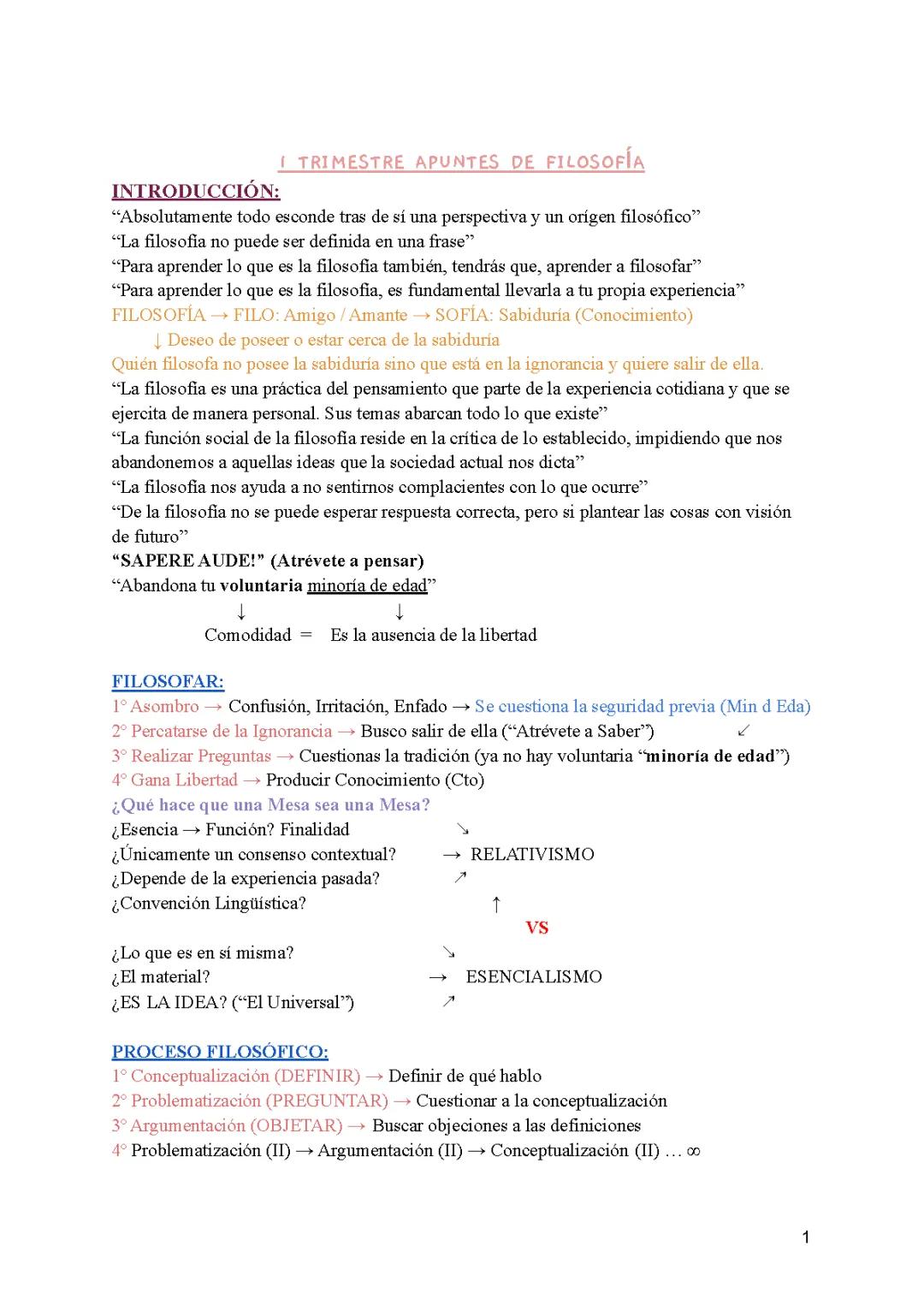 Primer trimestre de filsofia