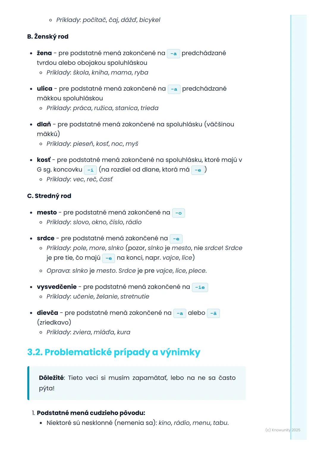 # Podstatné mená
## 1. Prehľad podstatných mien
Podstatné mená sú super dôležité, lebo pomenúvajú všetko okolo nás
ľudí, zvieratá, veci, v