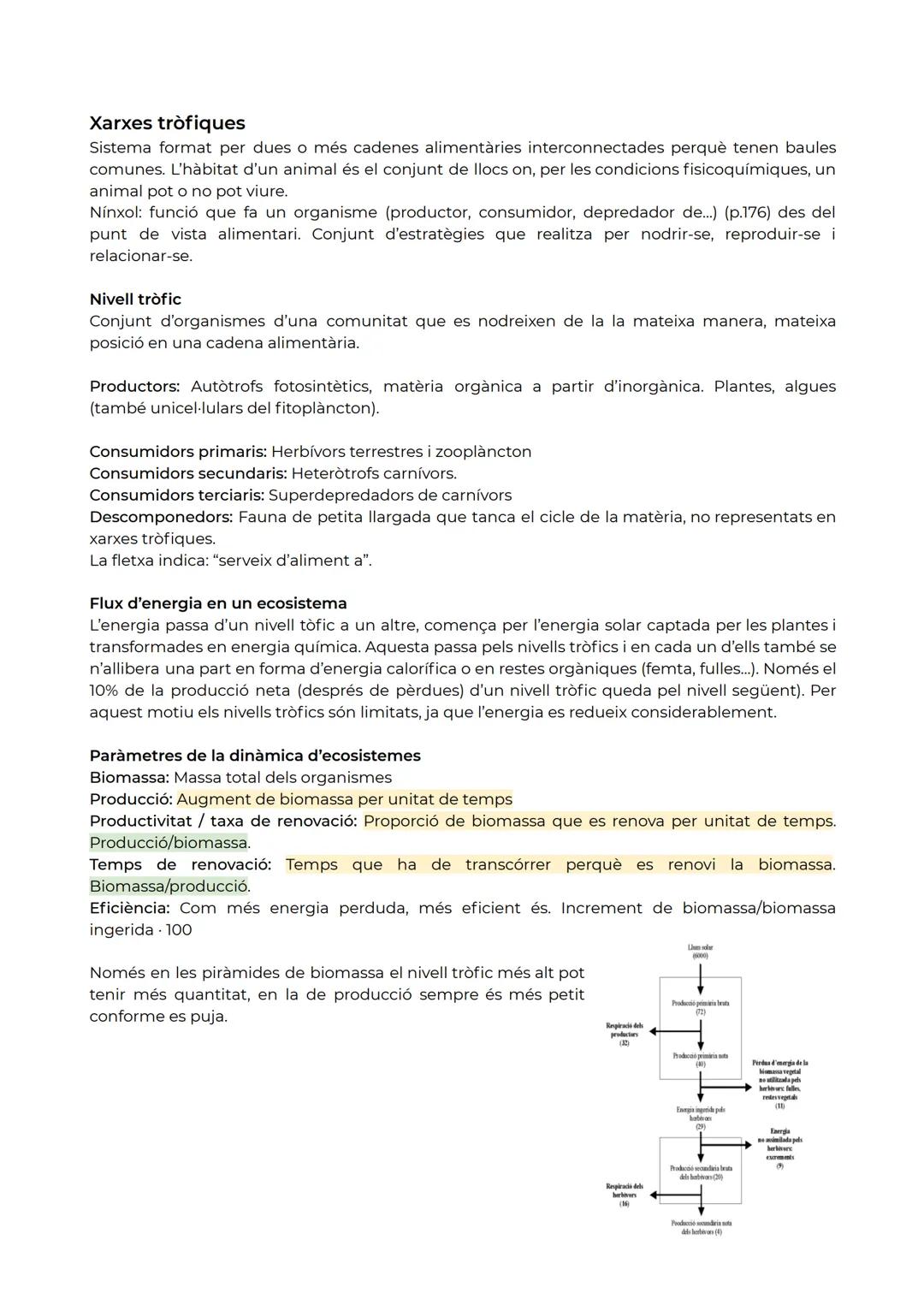 ECOLOGIA
Ciència que estudia les relacions entre els éssers vius i el lloc on viuen, és a dir, el seu medi
ambient. Un ecosistema està forma