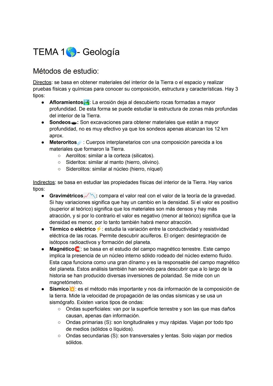Geología Capas de la Tierra