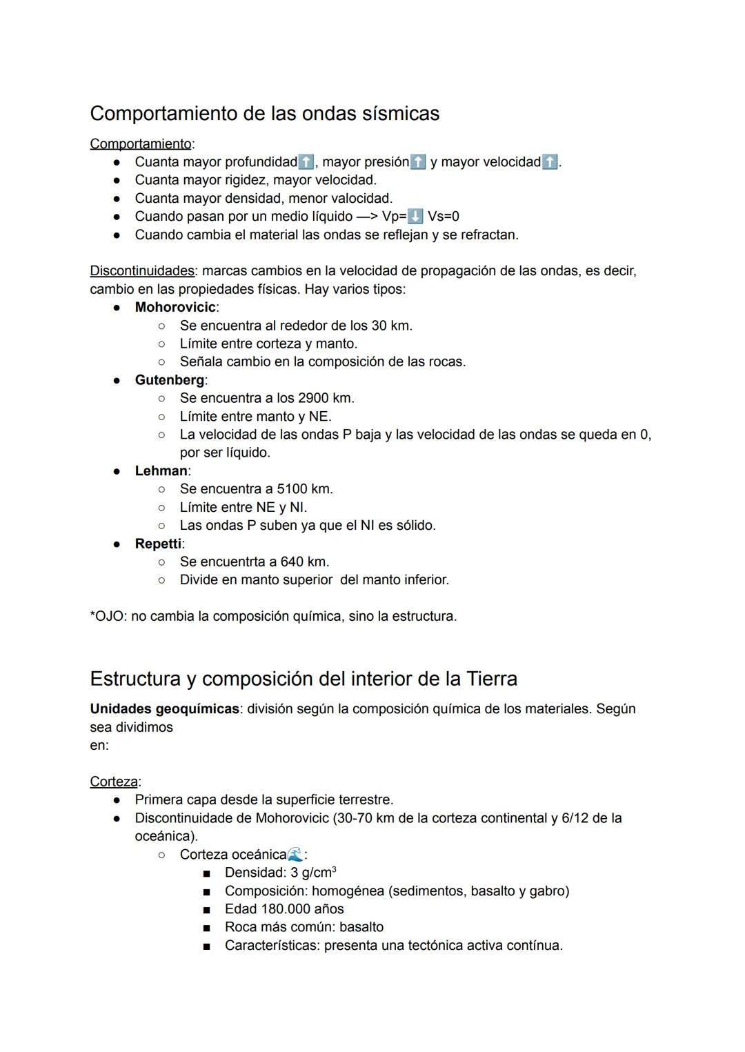 TEMA
Geología
Métodos de estudio:
Directos: se basa en obtener materiales del interior de la Tierra o el espacio y realizar
pruebas física