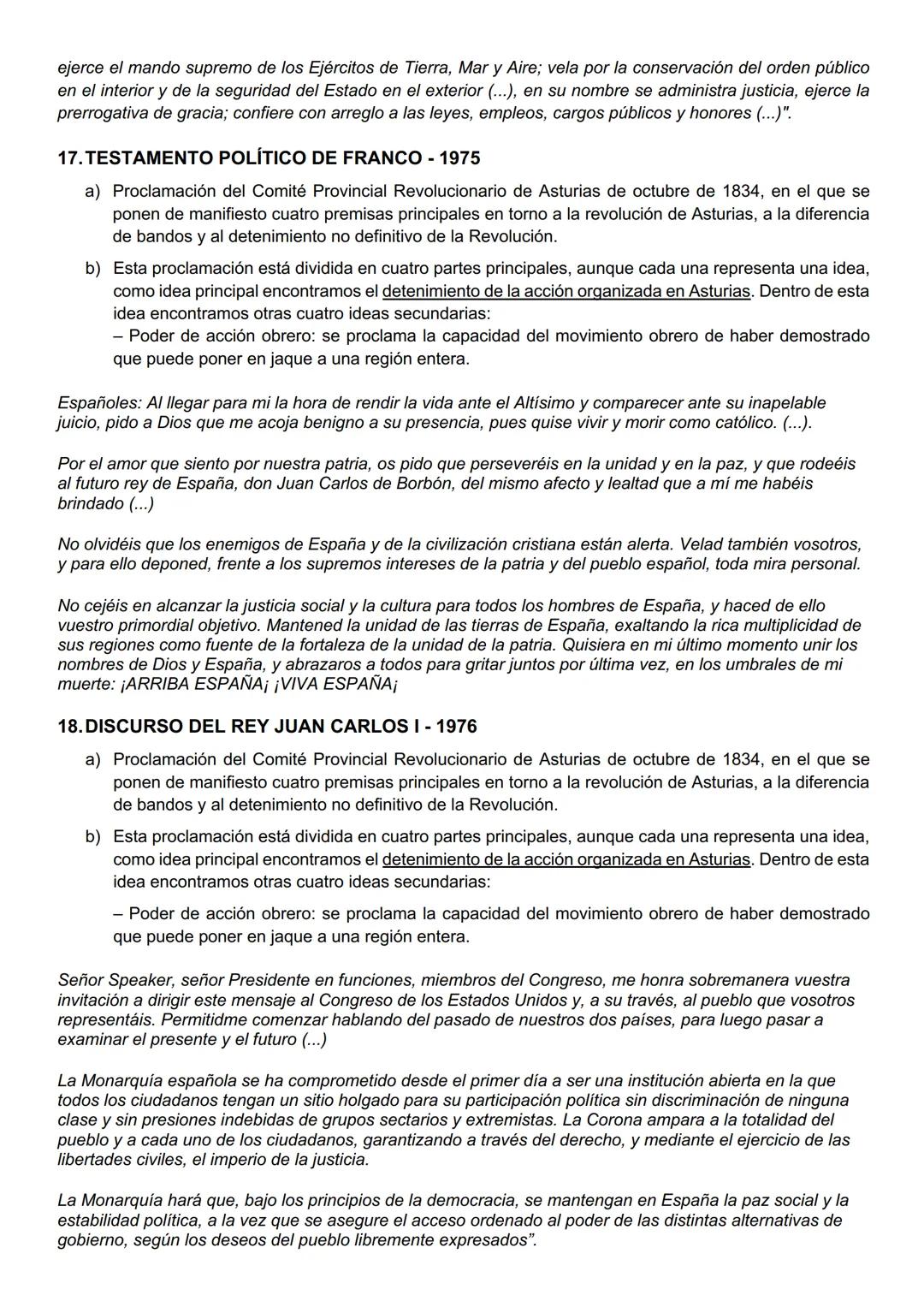 # COMENTARIOS DE TEXTO - HISTORIA DE ESPAÑA
1. MANIFIESTO DE LOS PERSAS - 1814
a) Manifiesto en que una serie de diputados reclaman: vuelt