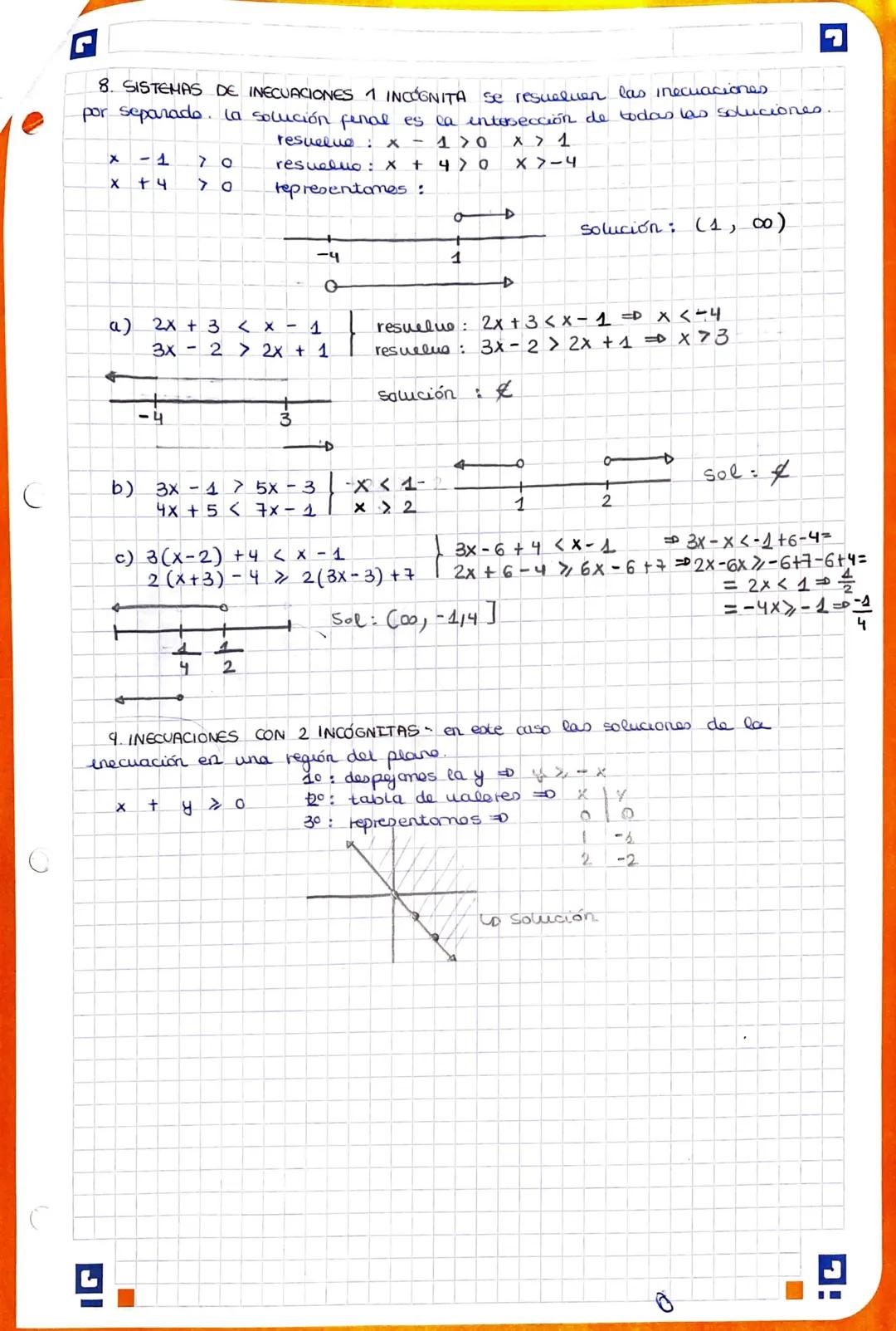 C
TEMA 2: SISTEMAS DE ECUACIONES
1. SISTEMAS LINEALES: resolvellos un sistema de dos ecuaciones
incógnitas. He todos:
a) sustitución : se de