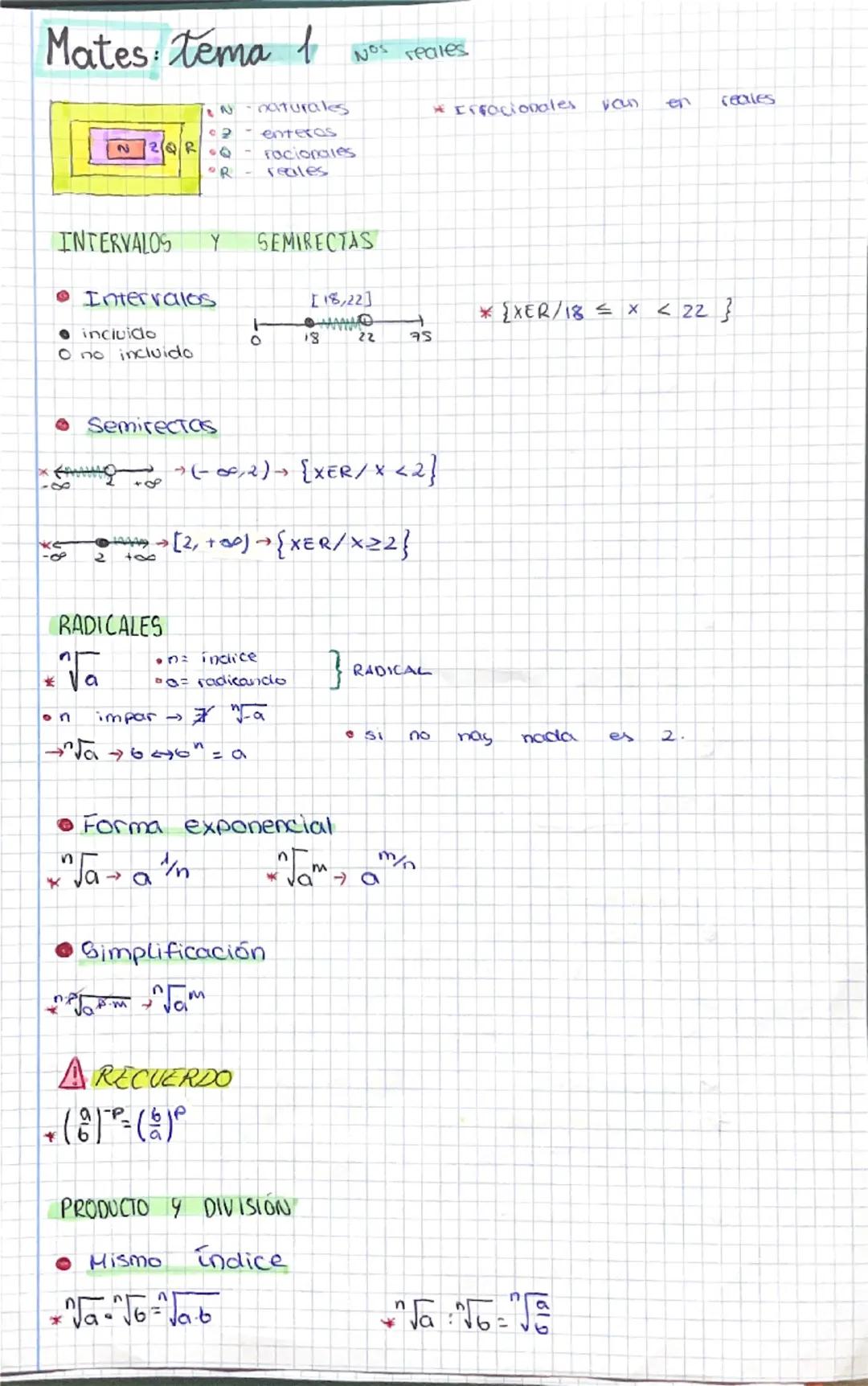 MATES 4ESO, T1, numeros reales