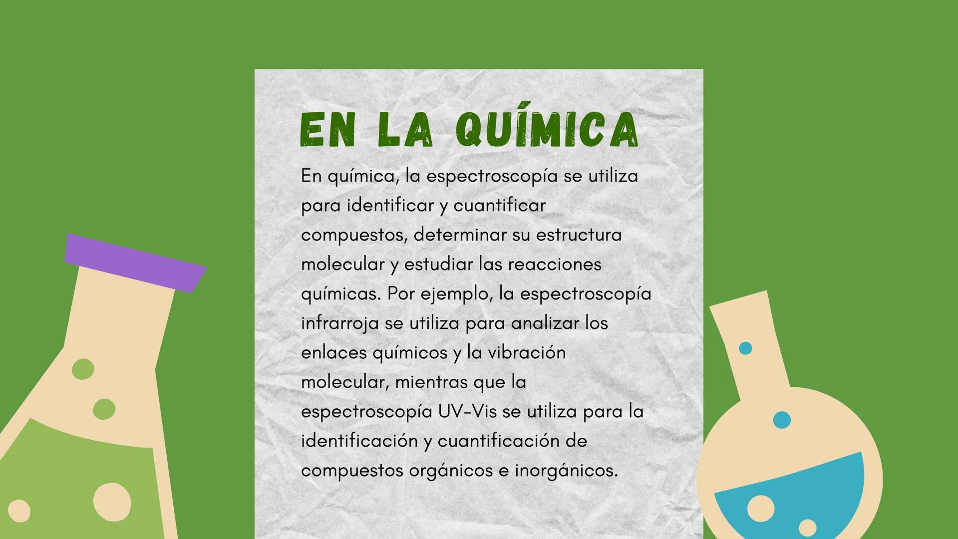 (...
LA
ESPECTROSCÓPICA
María Sánchez
дев
IL FUNDAMENTOS
La espectroscopía es la rama de la física que se encarga del estudio de la interacc