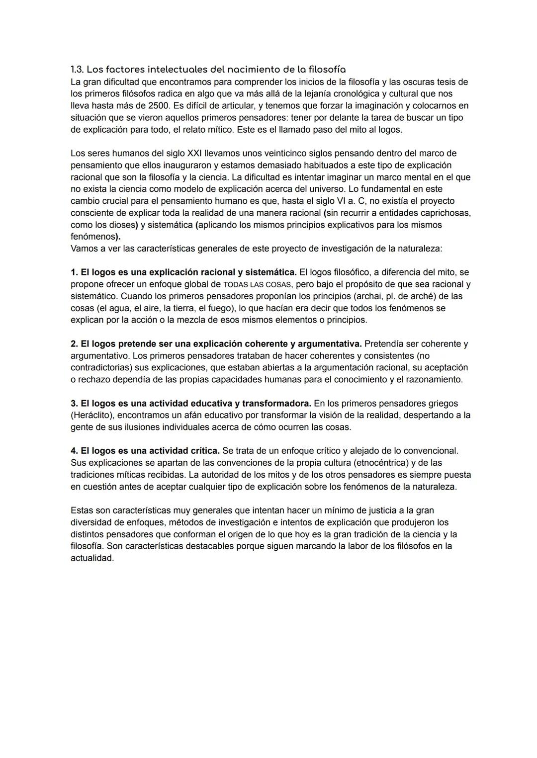 TEMA 1. EL SURGIMIENTO DE LA FILOSOFÍA OCCIDENTAL EN GRECIA.
COSMOVISIÓN MÍTICA Y TEORIZACIÓN FILOSÓFICA.
1. EL NACIMIENTO DE LA FILOSOFÍA: