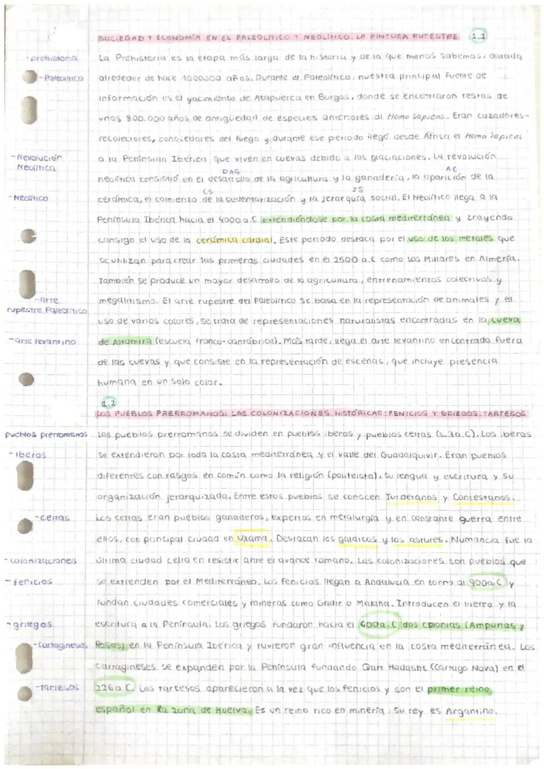 Bloque 1. La Península Iberica desde los primeros humanos hasta la desaparición de la monarquía