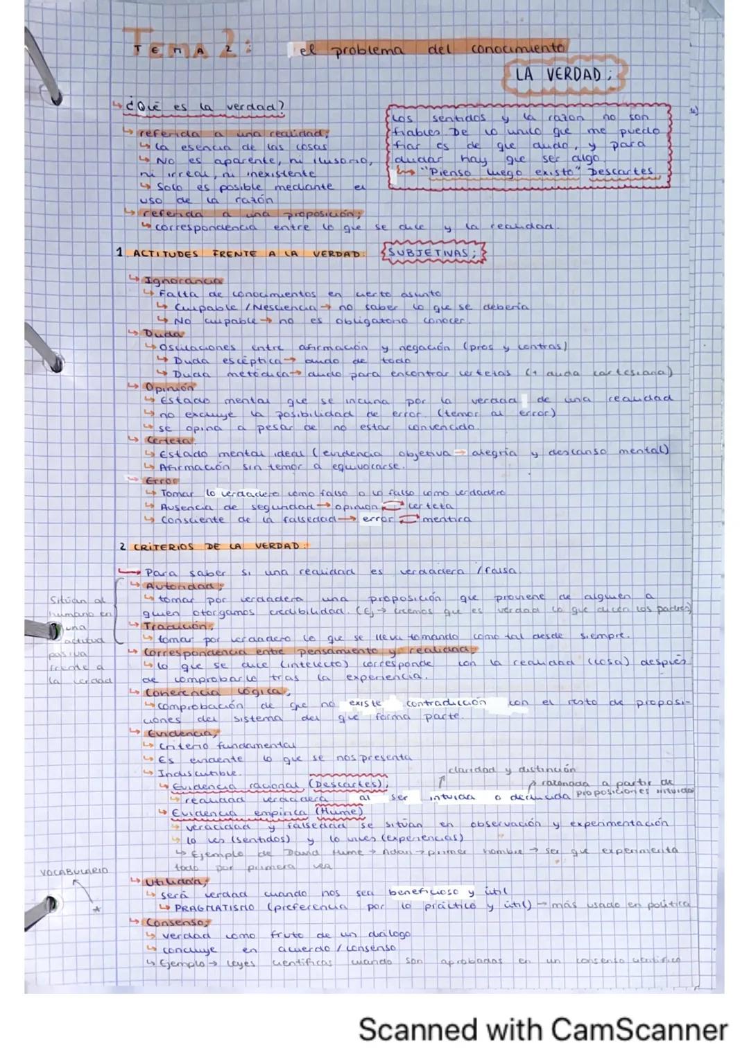El problema del Conocimiento; La verdad