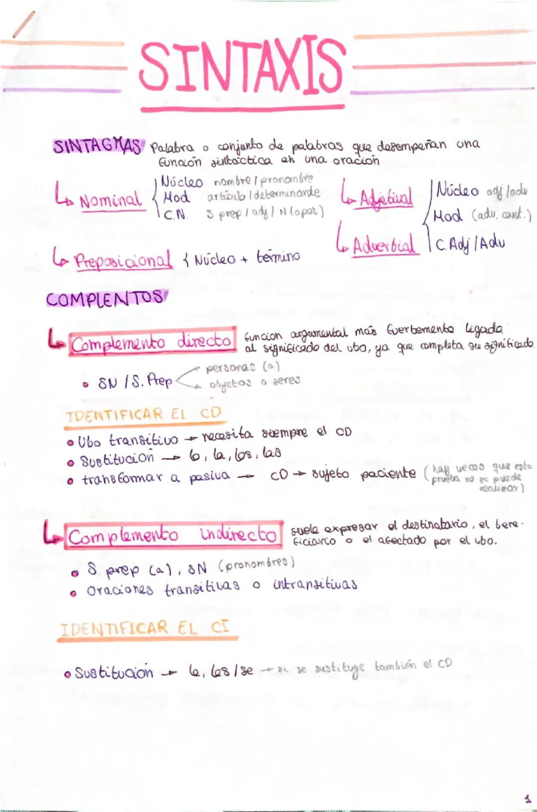 # SINTAXIS
## SINTAGMAS
Palabra o conjunto de palabras que desempeñan una
Gunción sintactica en una oración
### Lo Nominal
Núcleo nombre/p