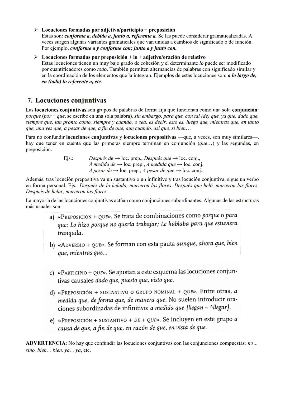 Las locuciones según la Nueva gramática de la lengua
española de la RAE
1. Grupos sintácticos lexicalizados y semilexicalizados: conepto de