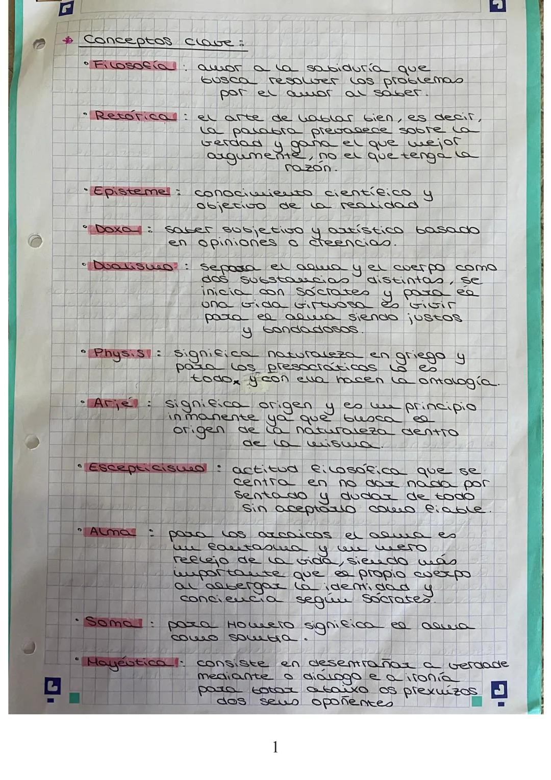* Conceptos clave:
Filosofía " awor
busca
Retorica
O
Doxa:
•Episteme: conociuieuto cientifico y
objetivo
la realidad
por el amor
el arte de