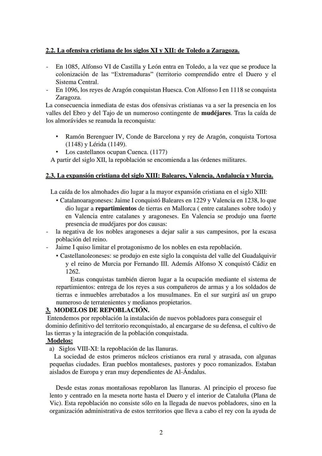 TEMA IV: Los Reinos Cristianos.La Alta Edad Media.
1. FORMACIÓN DE LOS REINOS CRISTIANOS:
El término reconquista se refiere a la actividad m