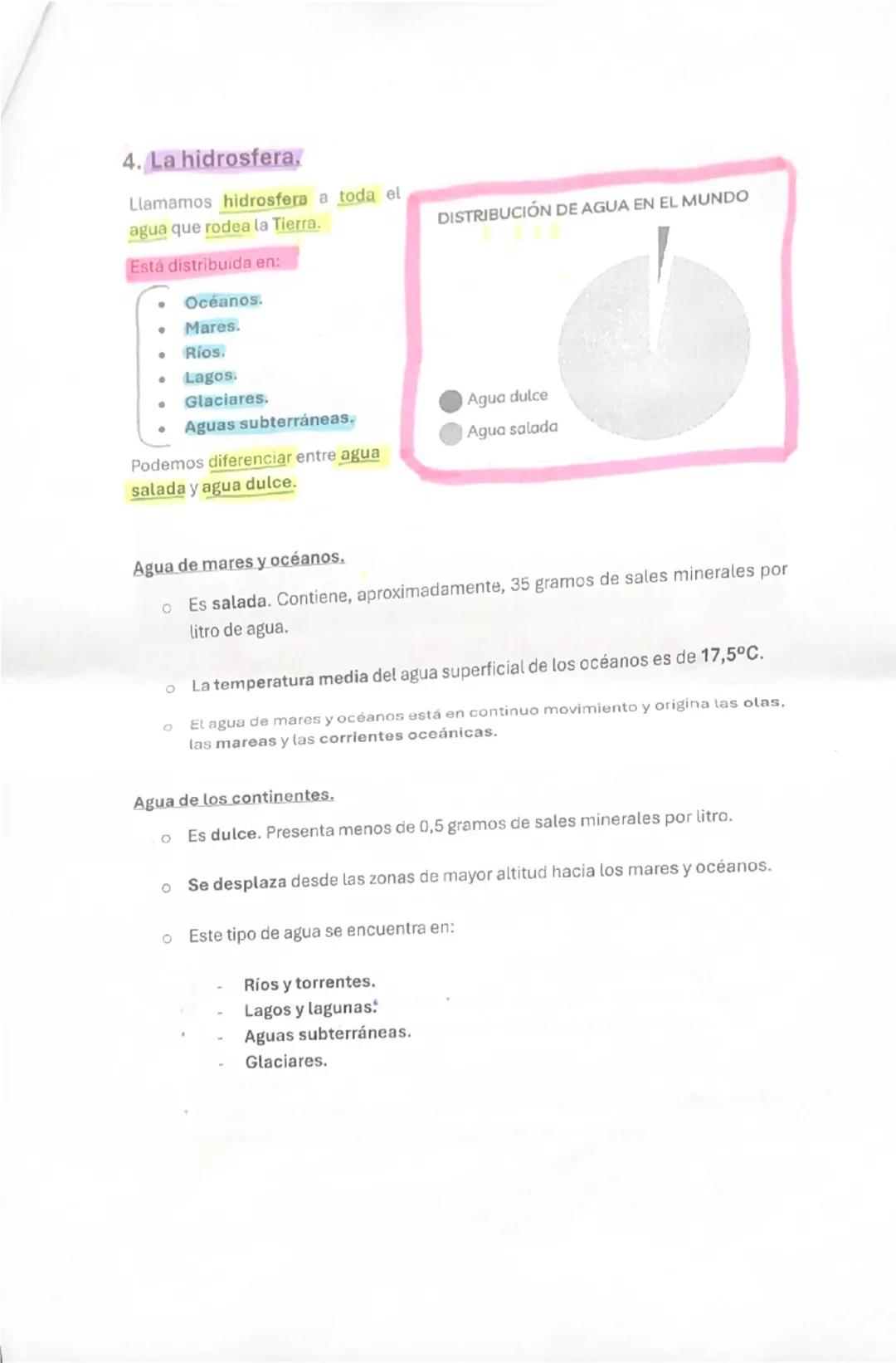 # Tema 2 - La atmósfera y la hidrosfera.
1. Las capas fluidas de la atmósfera.
①
La atmósfera y la hidrosfera forman las capas fluidas de l