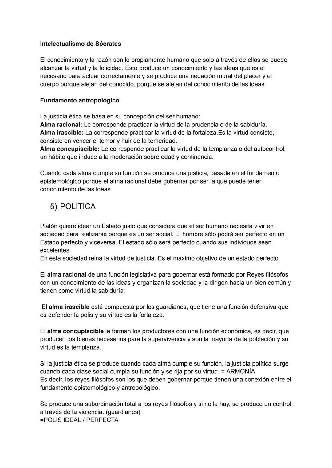 FILOSOFÍA: PLATÓN
1) METAFÍSICA
Diferencia entre mundo sensible e inteligible
Existen 2 realidades: El mundo de las ideas o inteligible, que