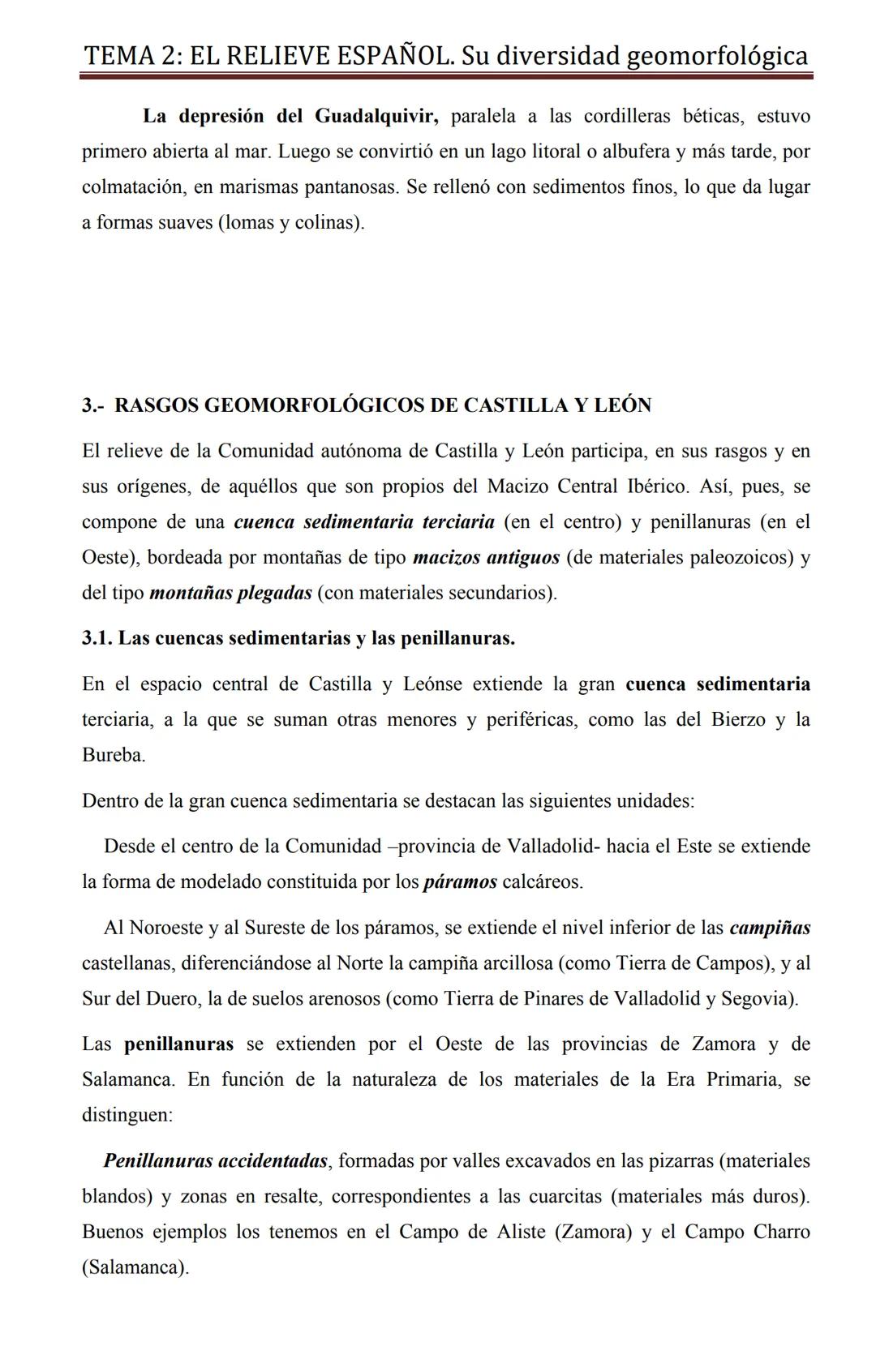 # TEMA 2: EL RELIEVE ESPAÑOL. Su diversidad geomorfológica
## TEMA 2
LAS UNIDADES DEL RELIEVE DE LA PENÍNSULA IBÉRICA Y SU
DINÁMICA. LOS R