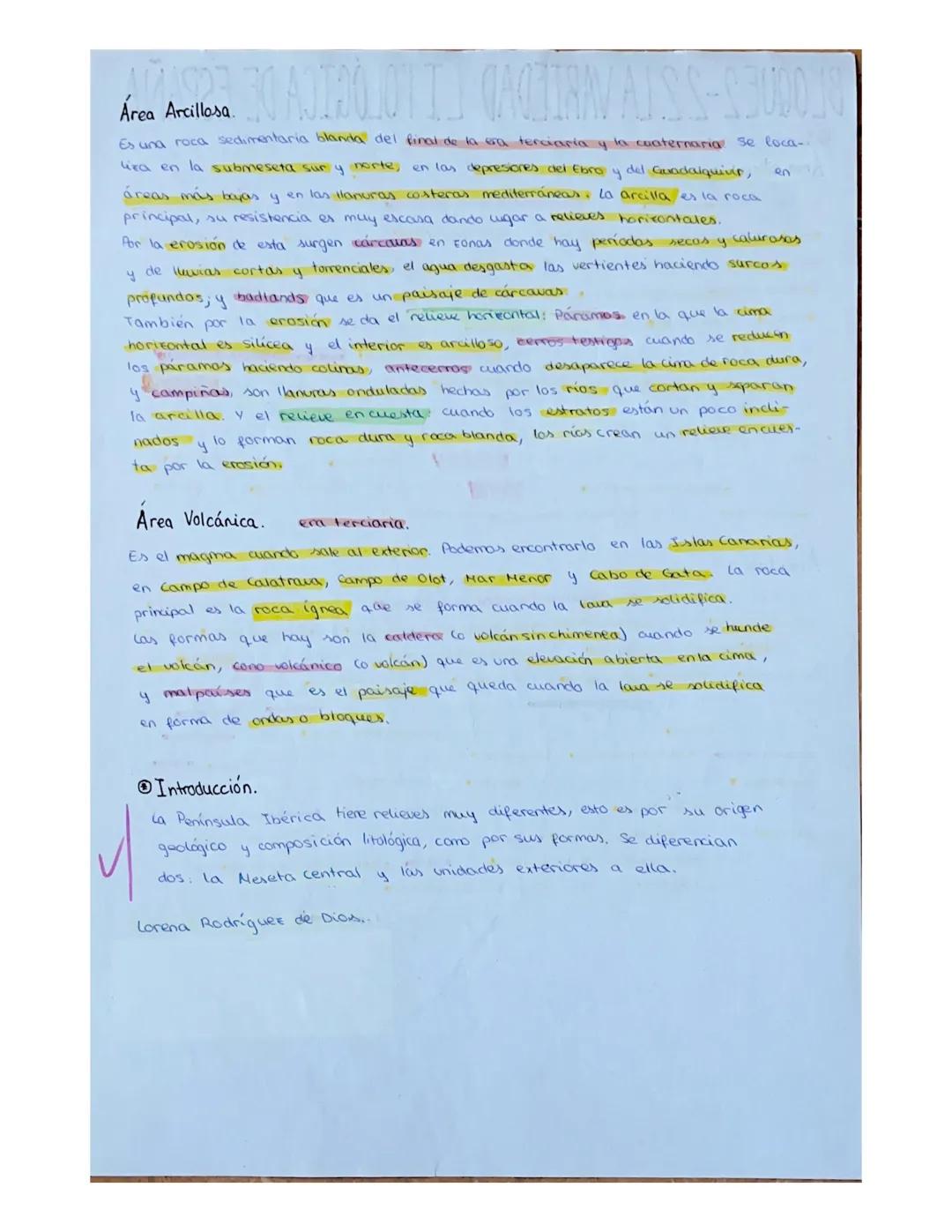 # BLOQUE 2-2.2. LA VARIEDAD LITOLÓGICA DE ESPAÑA
Introducción.
Area Silicea
8
Es una roca muy dura de la era precombrica y primarias se