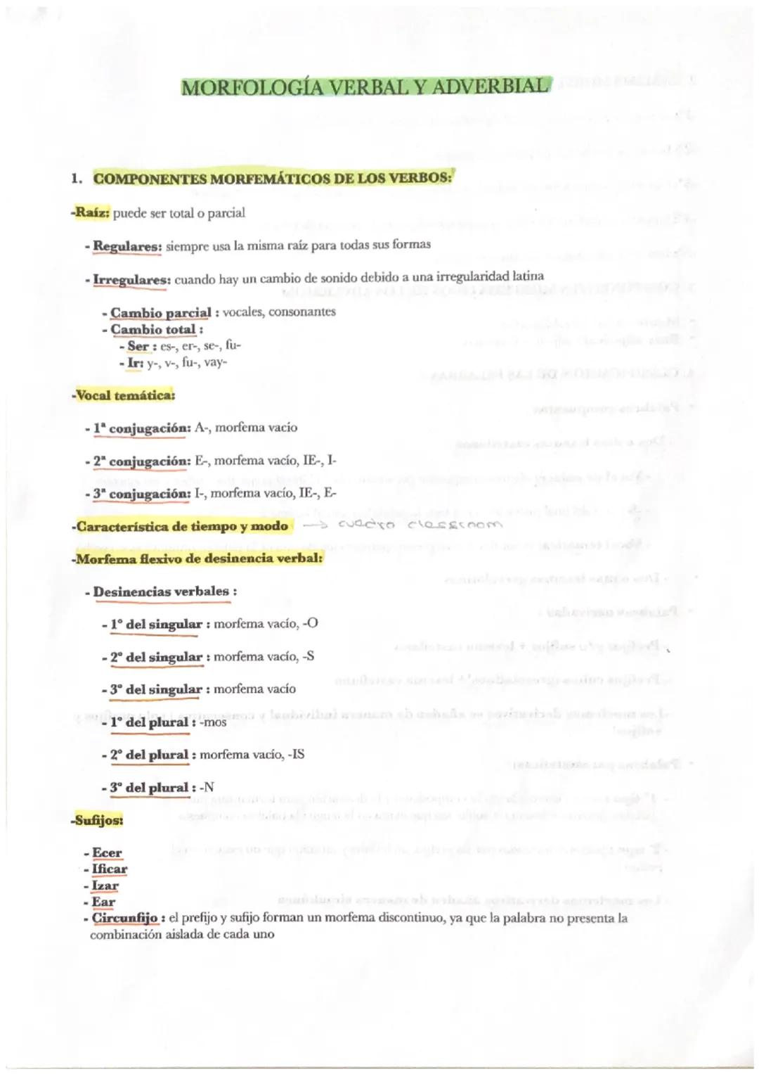 ANÁLISIS MORFEMÁTICO DE SUSTANTIVOS Y ADJETIVOS
1. Clasificación de los monemas:
Monema: unidad mínima con significado dentro del lenguaje
-