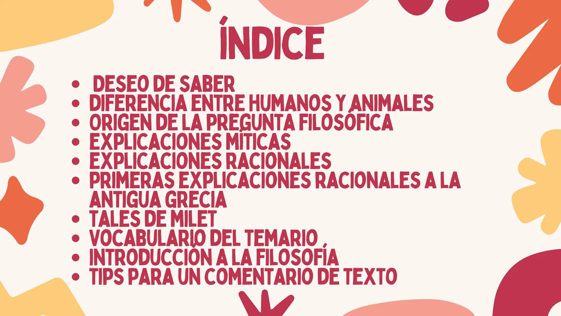 # FILOSOFÍA
= 1 EVALUACIÓN =
LAUREN OROZCO # ÍNDICE
* DESEO DE SABER
* DIFERENCIA ENTRE HUMANOS Y ANIMALES
* ORIGEN DE LA PREGUNTA