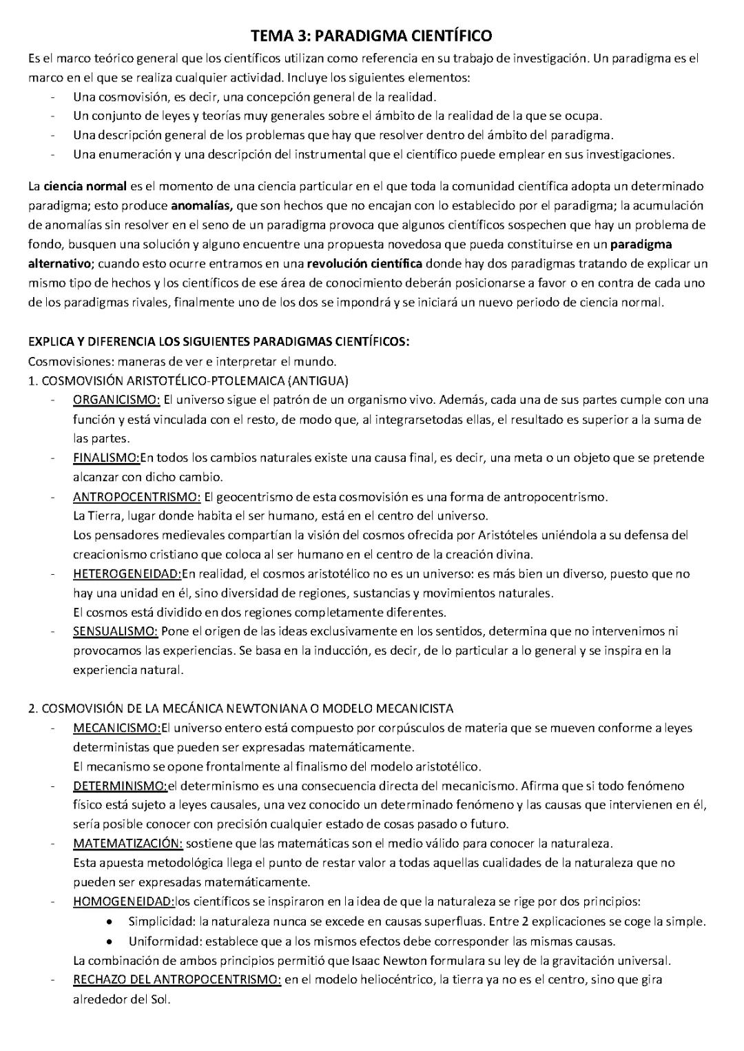 Paradigma científico, filosofía de la ciencia, introducción a la epistemología