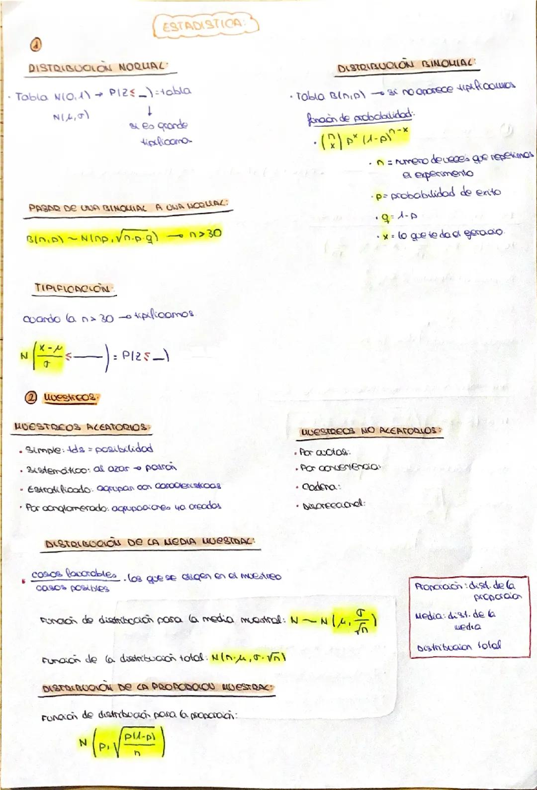 Estadística 2ºBach CcSs