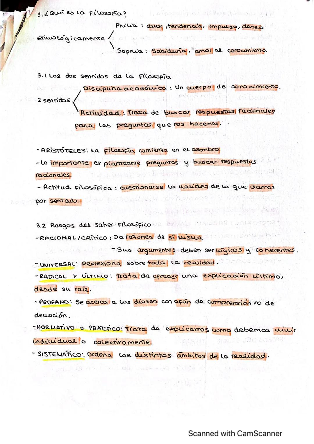 Tema 1. El saber filosofico.
Del mito a la razón
1. Mito y razón
MITO: Relato trascendente que apela a seres Sobrenaturales.
HAGIA: Creencia