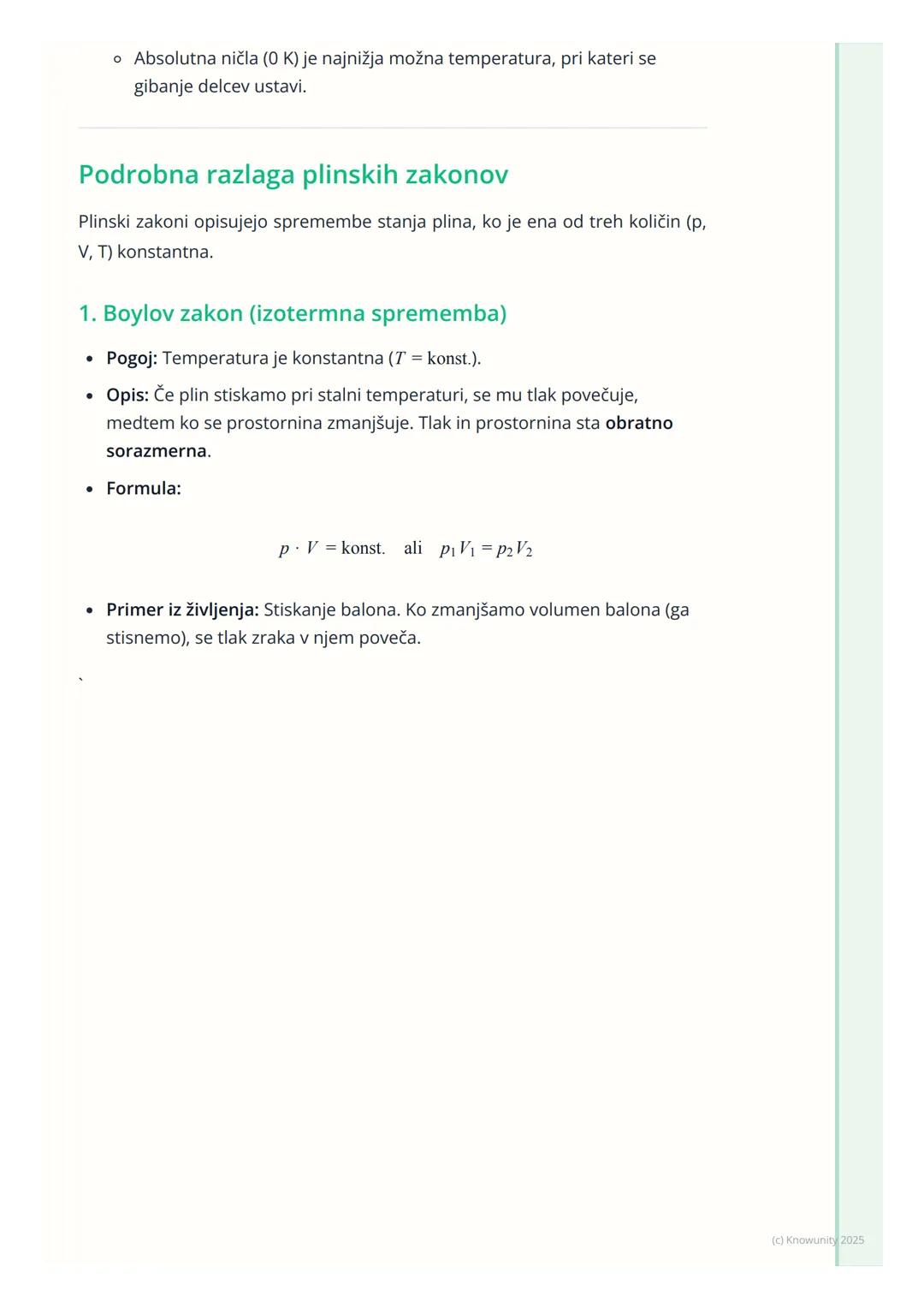 # Plinski zakoni
Uvod v plinske zakone
Plinski zakoni opisujejo obnašanje plinov. Povezujejo tri ključne količine, ki
opisujejo stanje pli