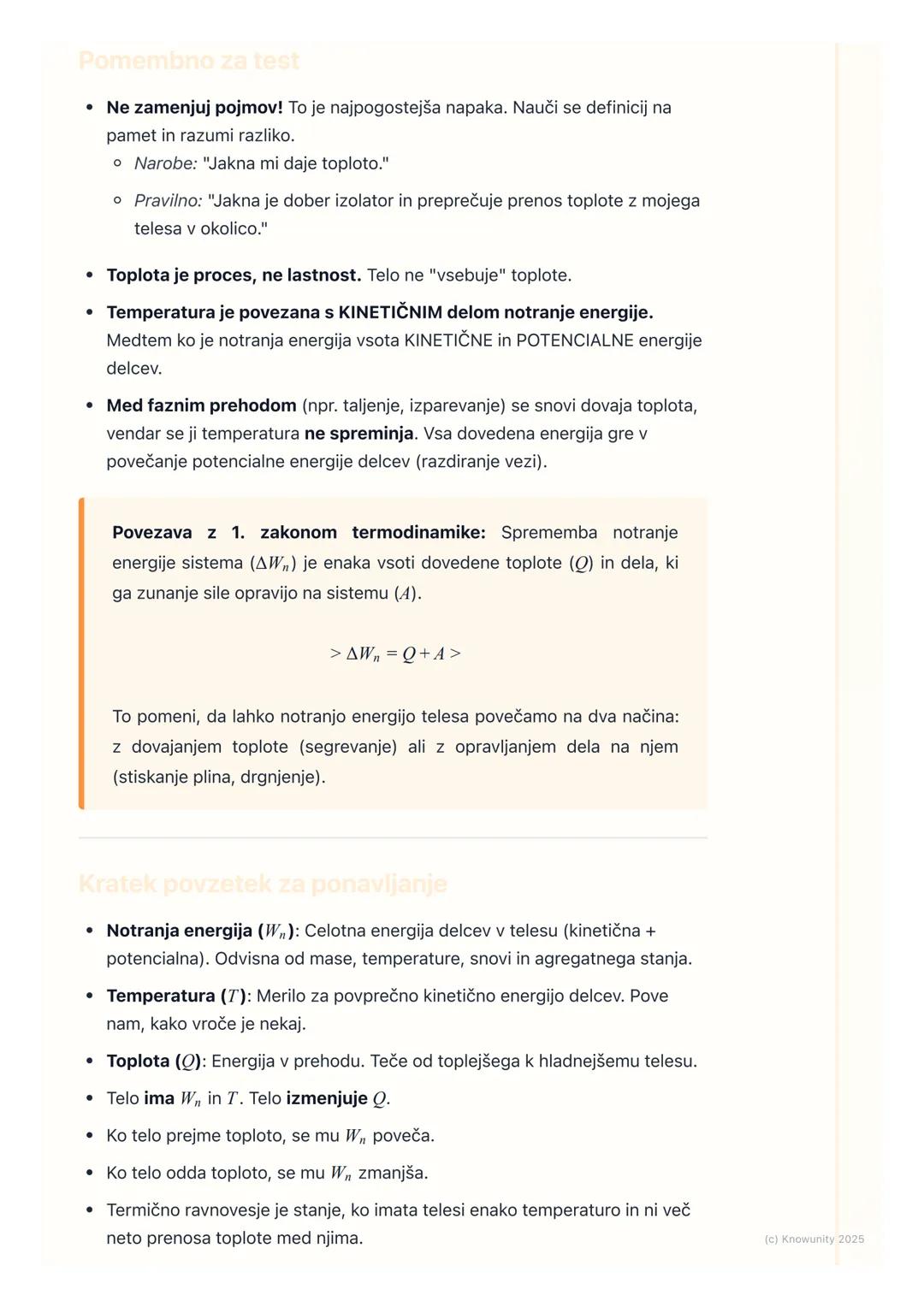 ## 5.2. Notranja energija in
toplota
Uvod v notranjo energijo in toploto
Pogosto v vsakdanjem življenju uporabljamo besedi "toplota" in "t