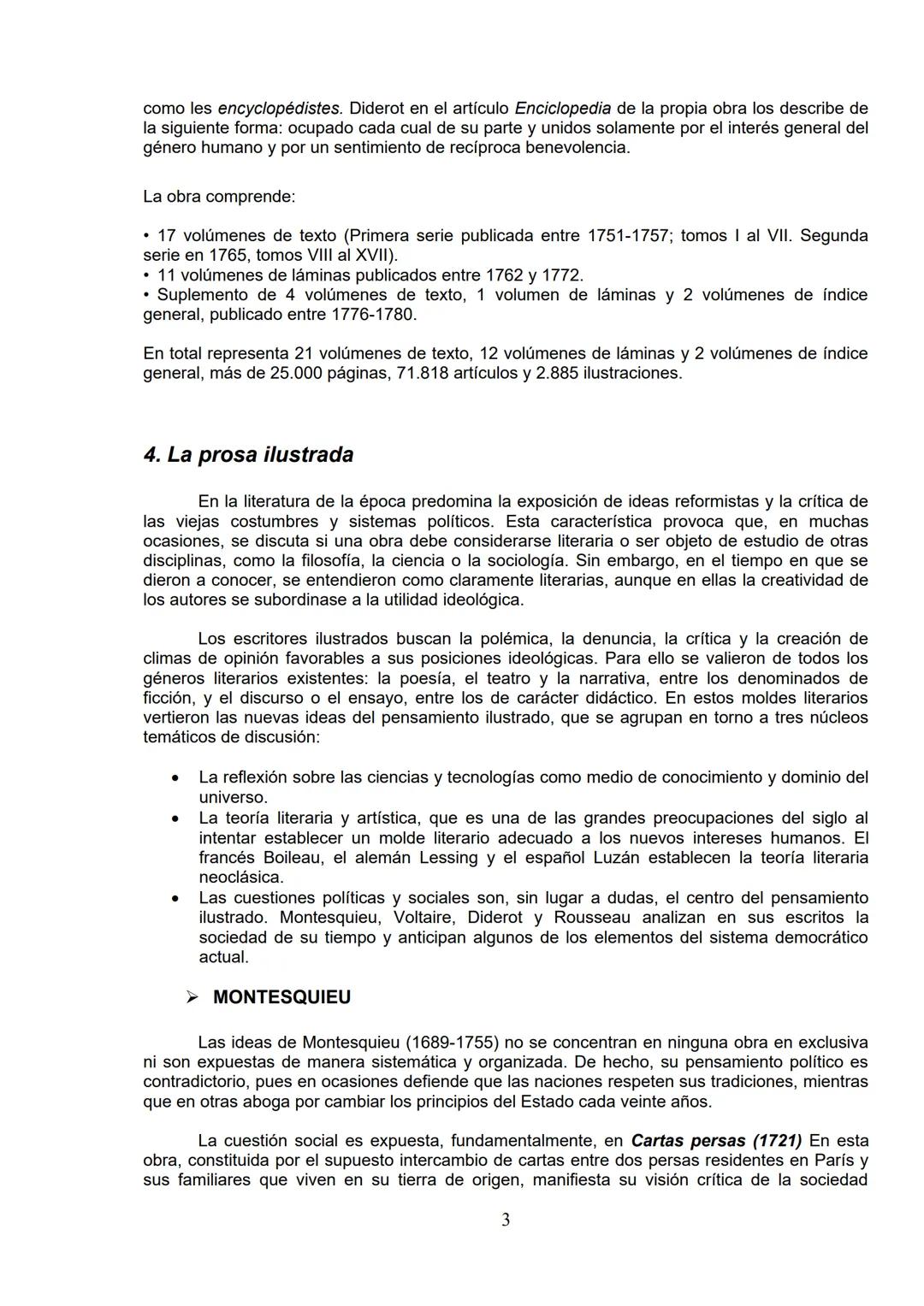 # BLOQUE 4- EL SIGLO DE LAS LUCES
El desarrollo del espíritu crítico. La Ilustración. La Enciclopedia. La
prosa ilustrada
1. El desarrollo