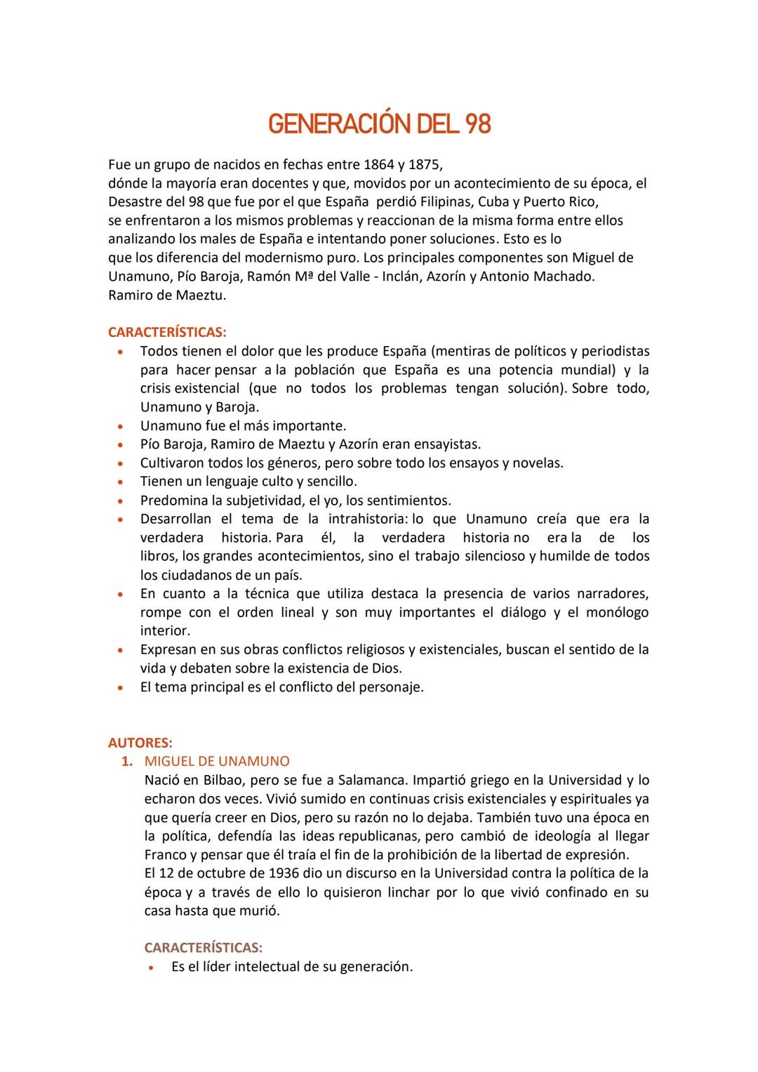 Fue un grupo de nacidos en fechas entre 1864 y 1875,
dónde la mayoría eran docentes y que, movidos por un acontecimiento de su época, el
Des