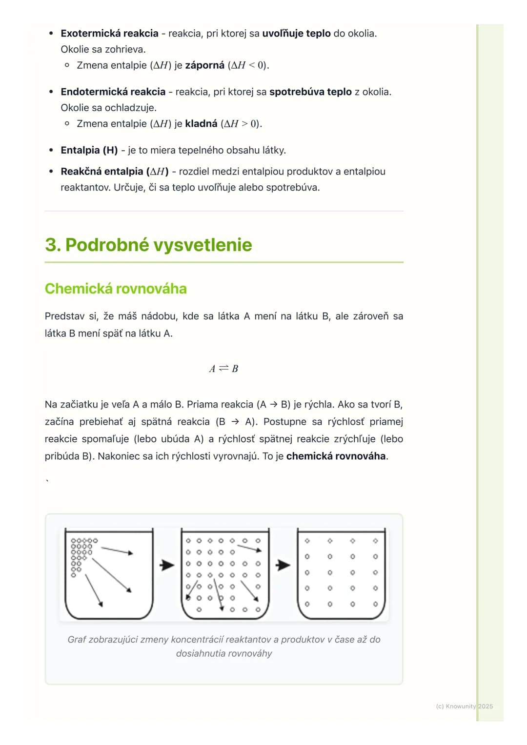 # Chemická rovnováha a
termochémia
1. Úvod do chemickej rovnováhy a
termochémie
V chémii sa často učíme o reakciách, kde reaktanty reagujú