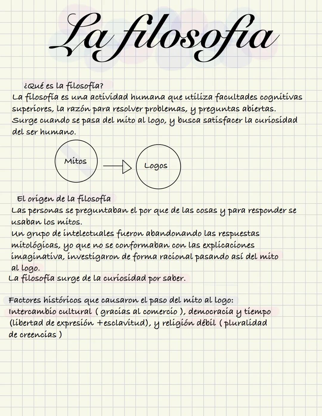 La filosofia
¿Qué es la filosofía?
La filosofía es una actividad humana que utiliza facultades cognitivas
superíores, la razón para resolve
