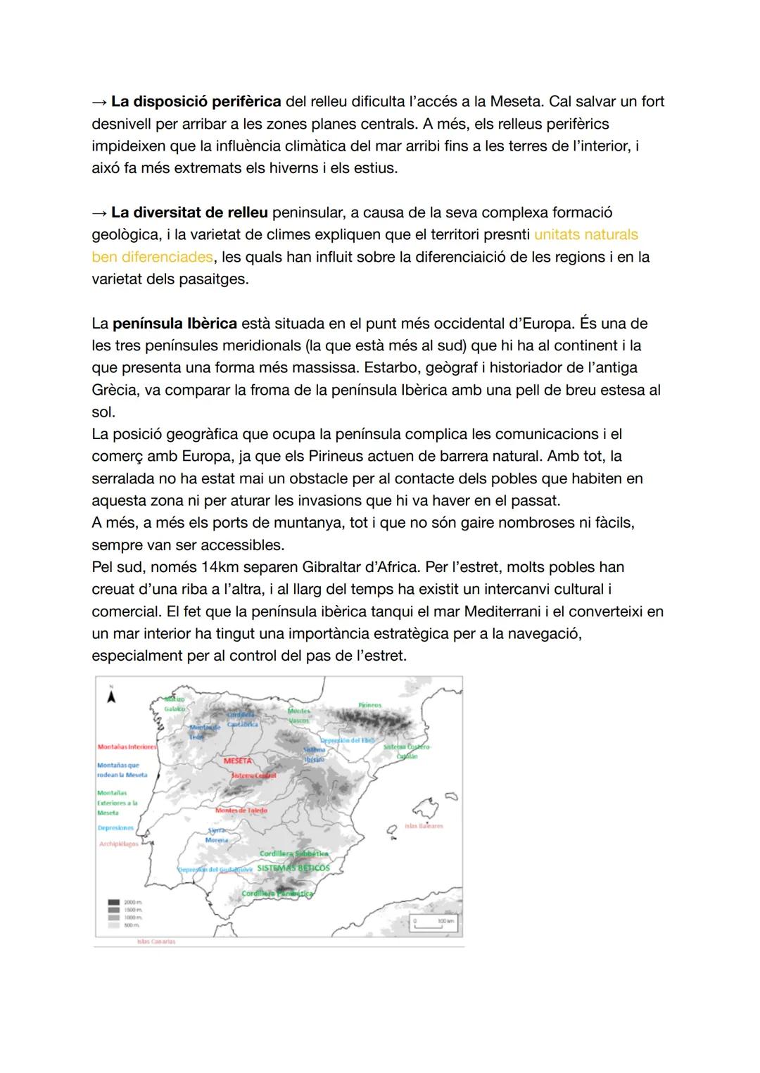 # EL MEDI FÍSIC D'ESPANYA I CATALUNYA
Espanya és un país europeu que té una extensió de 505990 km2. El territori
espanyol ocupa la major pa