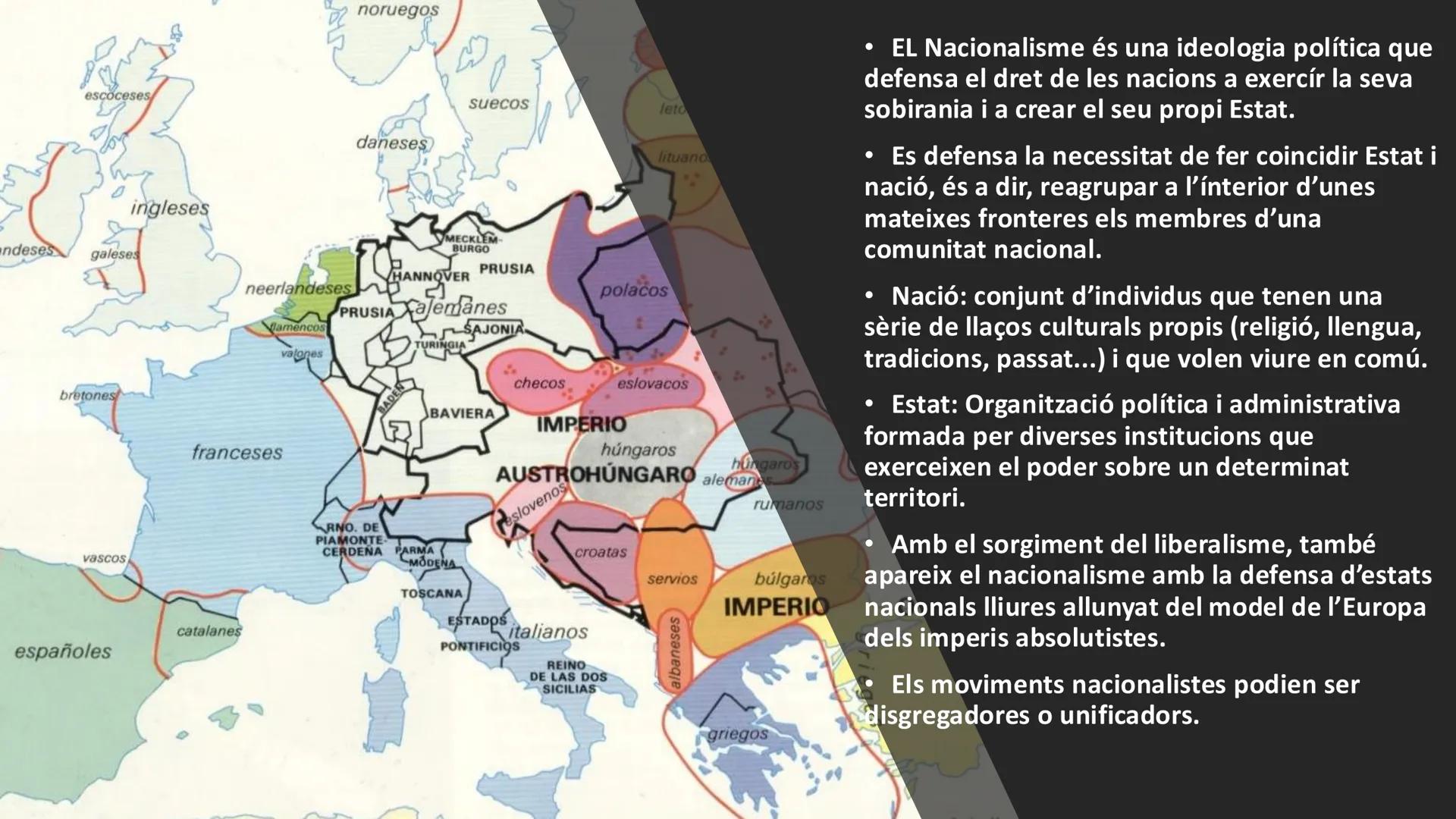 Revolucions
Liberals i
moviments
nacionalistes Influències del
període.
• Les noves idees il·lustrades i el creixement
economic del S.XVIII