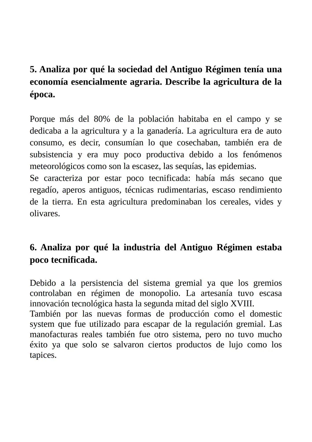 APUNTES EXAMEN DE HISTORIA
1. Afianza el vocabulario de esta unidad:
- Antiguo Régimen: sistema político económico y social establecido
en e