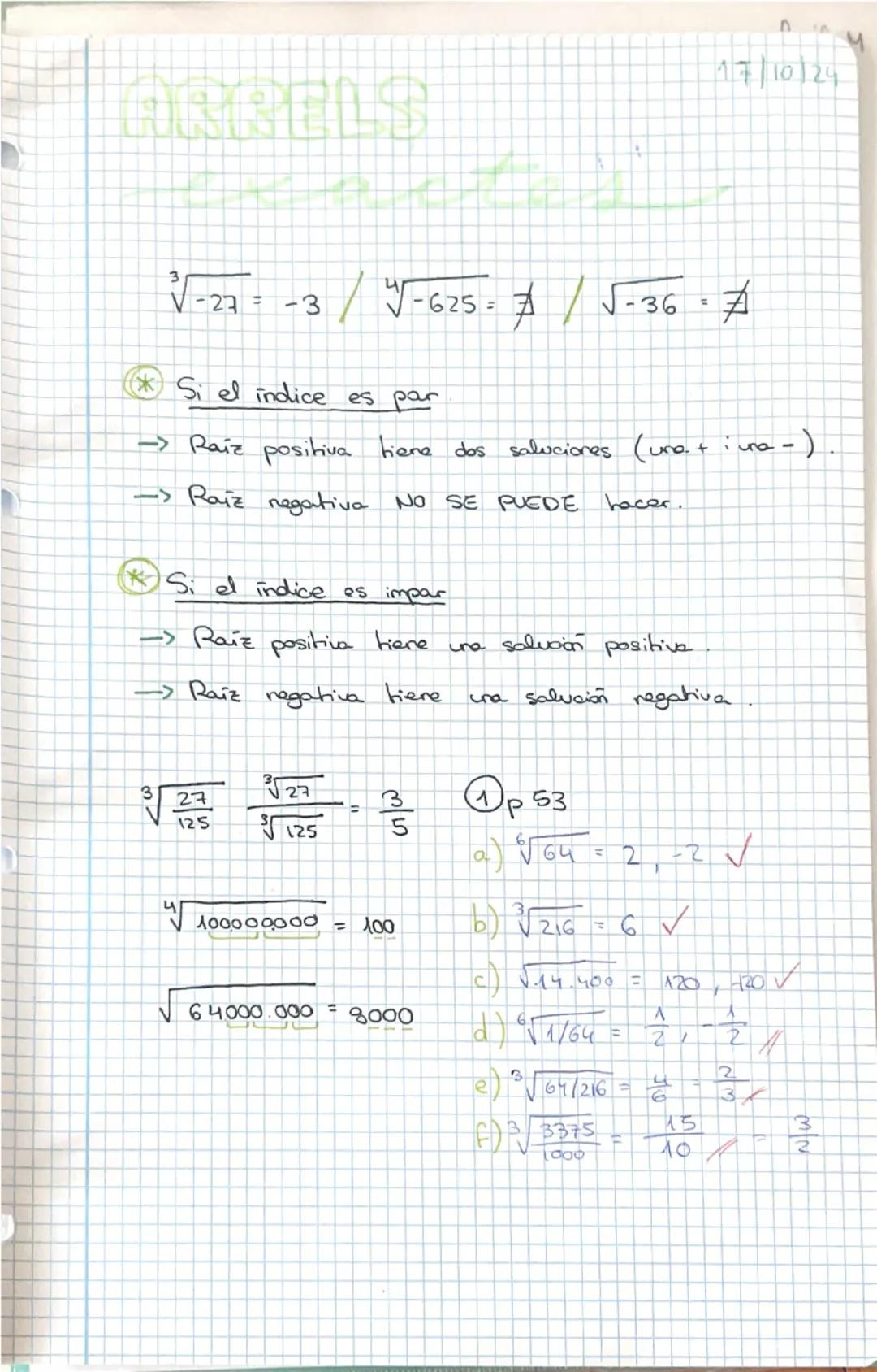 T. 2: POTENCIES I
rrels
INDEX
1. Notació Cientifice
2. Arrels exactes
3. Radicals
4. Traure factors d'una arnel
8/10/24
Si la base es positi