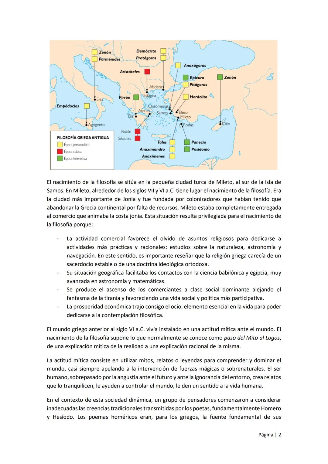 TEMA 1: LOS ORÍGENES DE
FILOSOFÍA
CONTENIDO
1. EL PASO DEL MITO AL LOGOS.
2. DOS FORMAS DE EXPLICAR LA REALIDAD
2.1 CARACTERÍSTICAS DEL MITO