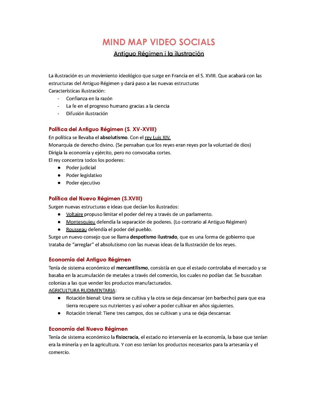 El antiguo régmen y la ilustración