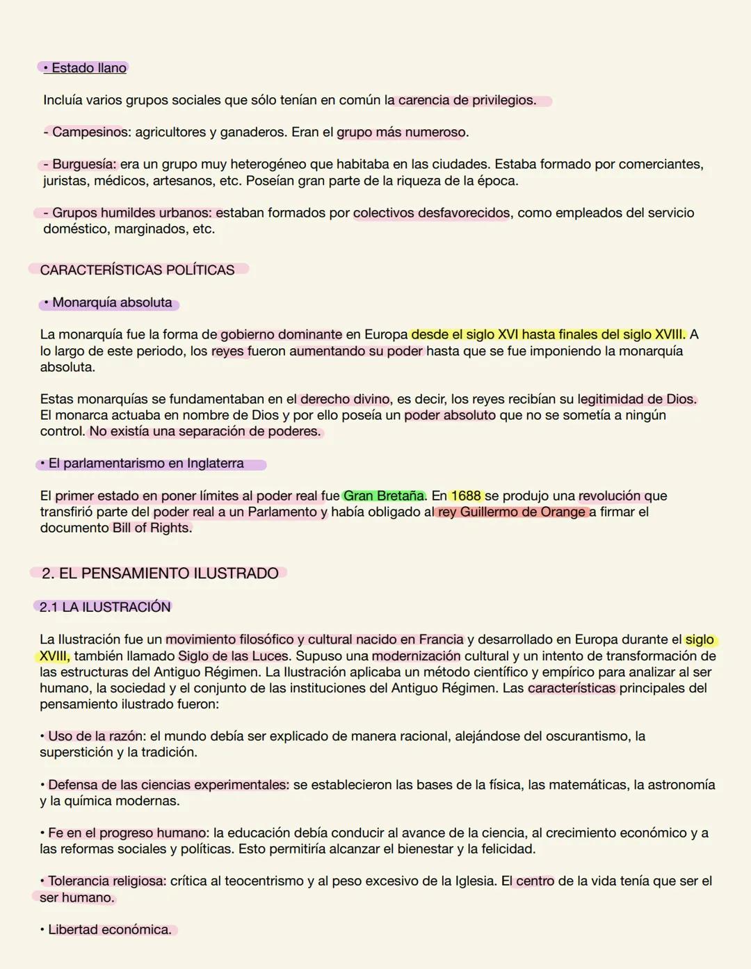 T.1. EL ANTIGUO RÉGIMEN
CONCEPTO
Se denomina Antiguo Régimen al sistema económico, social y político vigente en Europa desde la Baja
Edad Me