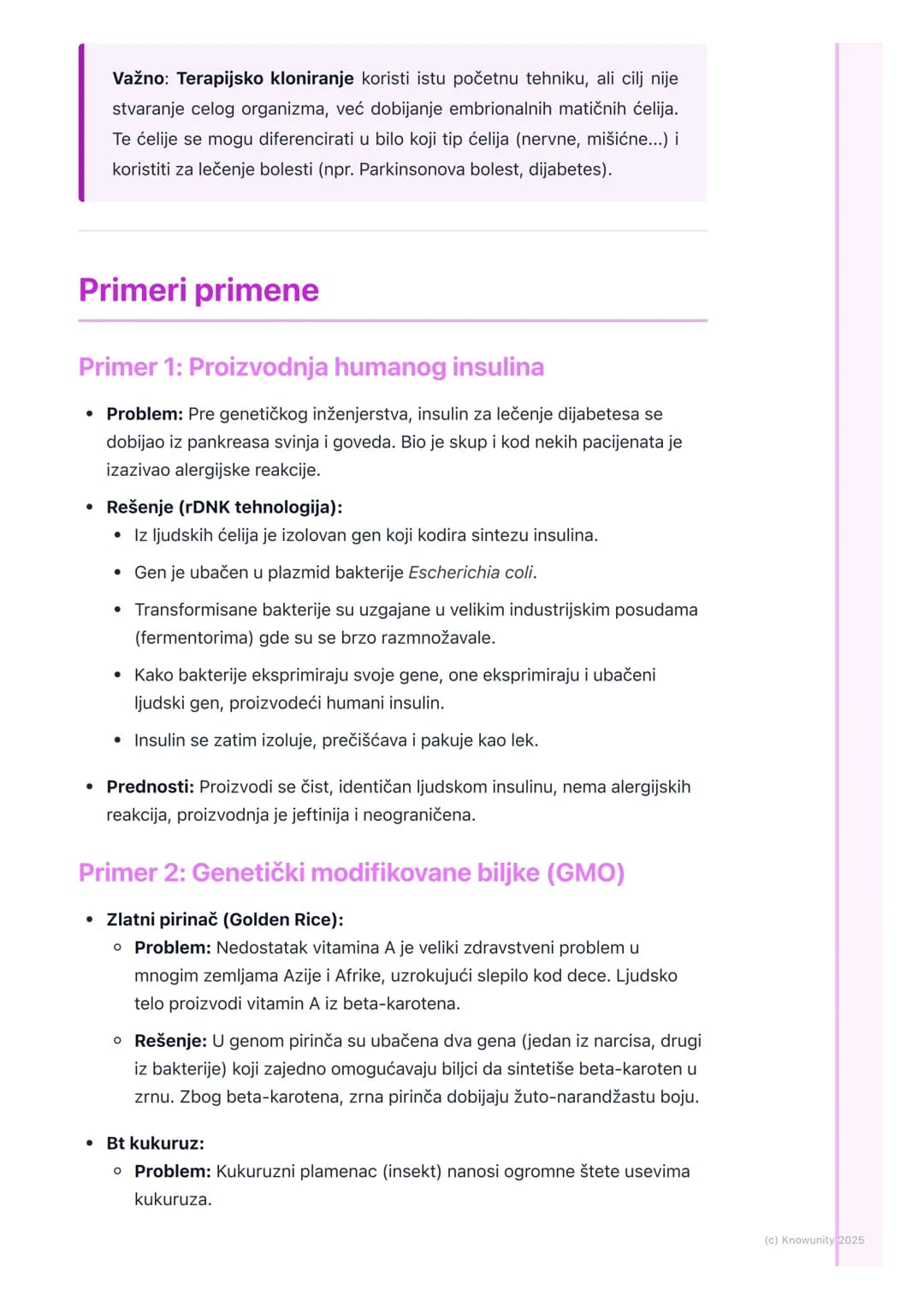 # Genetičko inženjerstvo i
biotehnologija
Uvod u genetičko inženjerstvo i
biotehnologiju
Genetičko inženjerstvo je skup tehnika kojima se