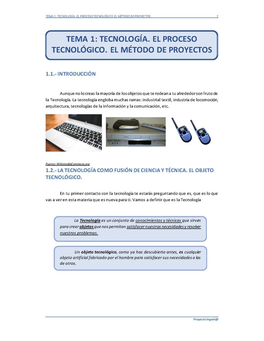 El Proceso Tecnológico