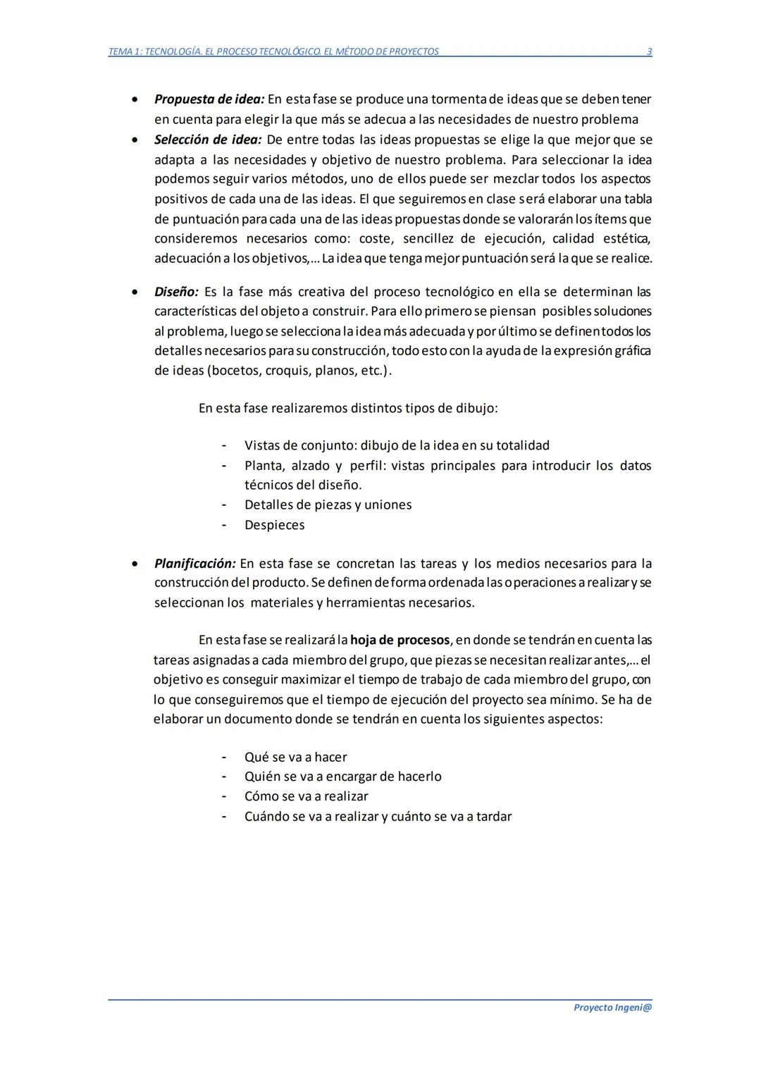 TEMA 1: TECNOLOGÍA. EL PROCESO TECNOLÓGICO. EL MÉTODO DE PROYECTOS
TEMA 1: TECNOLOGÍA. EL PROCESO
TECNOLÓGICO. EL MÉTODO DE PROYECTOS
1.1.-