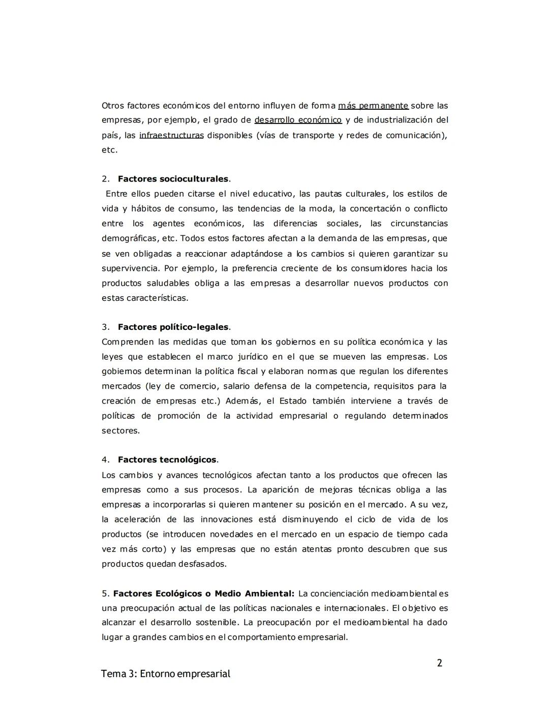 # TEMA 3: ENTORNO DE LA EMPRESA Y ESTRATEGIA
EMPRESARIAL
1. EL ENTORNO DE LA EMPRESA (Pág. 67)
Uno de los componentes fundamentales de la