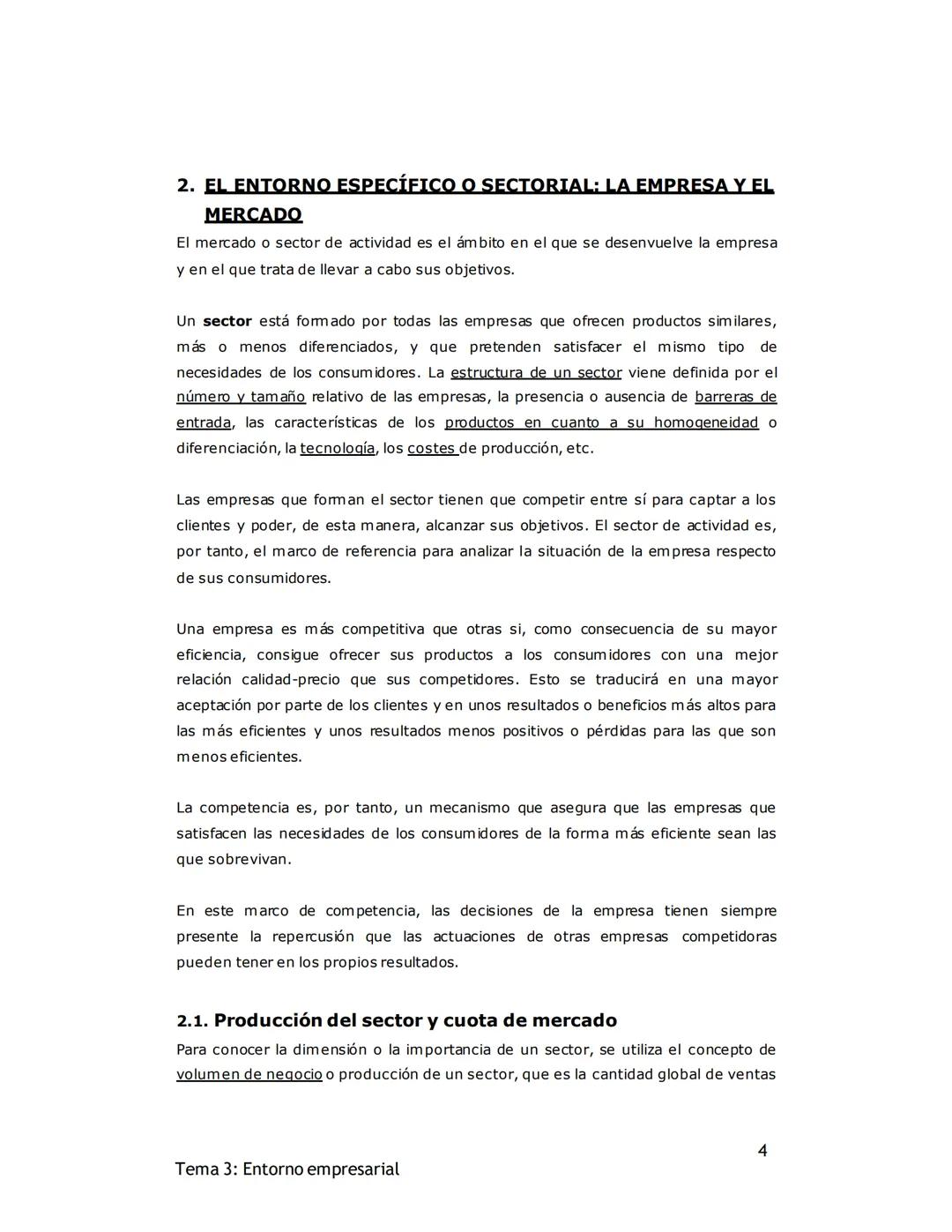 # TEMA 3: ENTORNO DE LA EMPRESA Y ESTRATEGIA
EMPRESARIAL
1. EL ENTORNO DE LA EMPRESA (Pág. 67)
Uno de los componentes fundamentales de la
